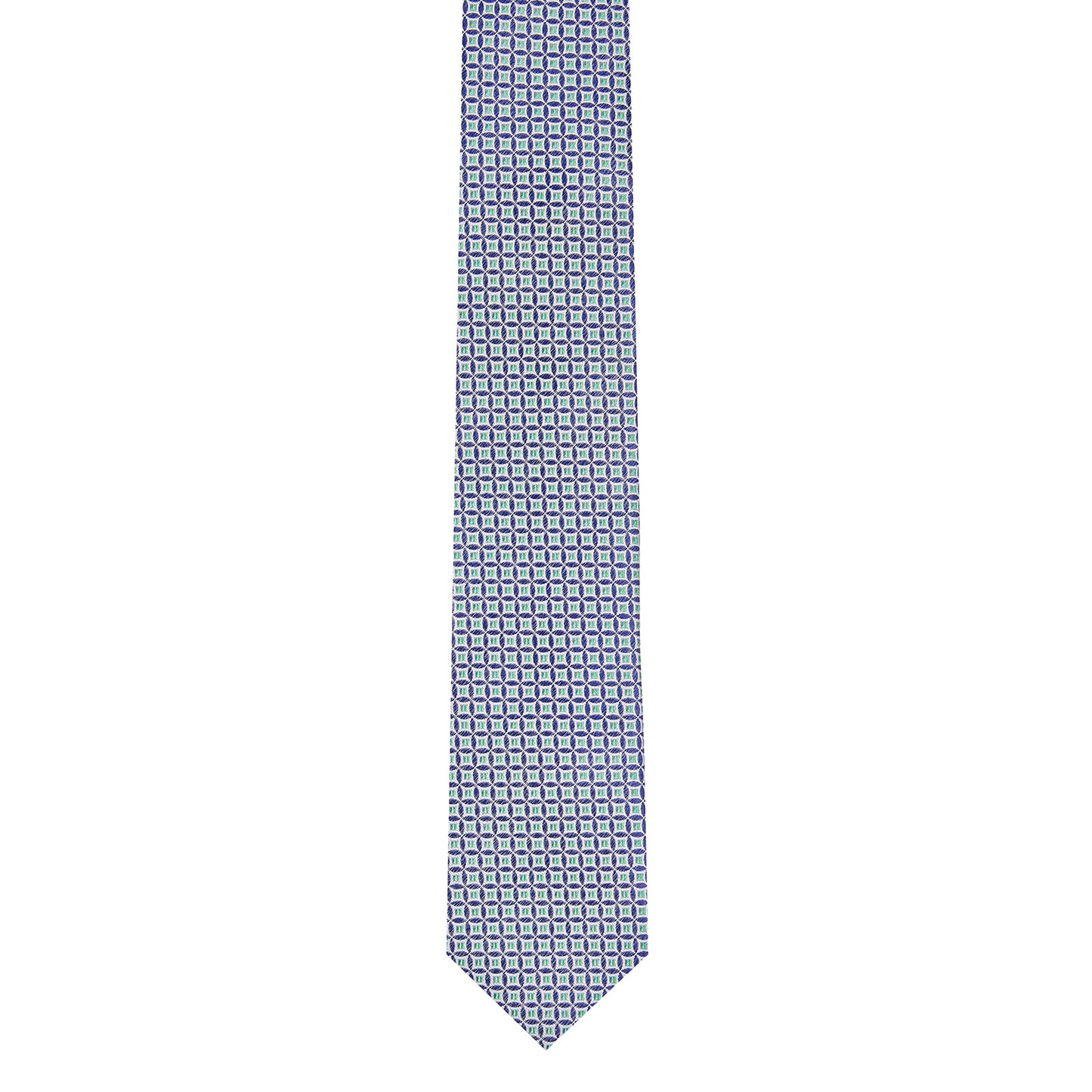 Corbata en tejido jacquard con motivos geometricos Vittorio Forti