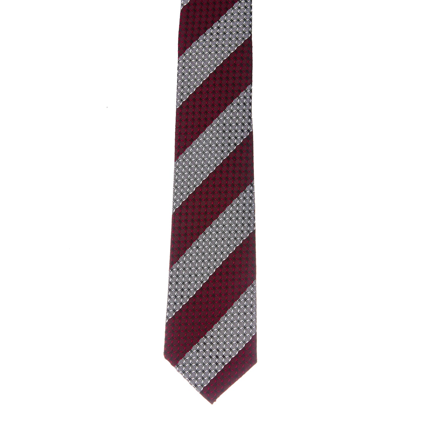 Corbata en tejido jacquard de seda con motivos a rayas Vittorio Forti