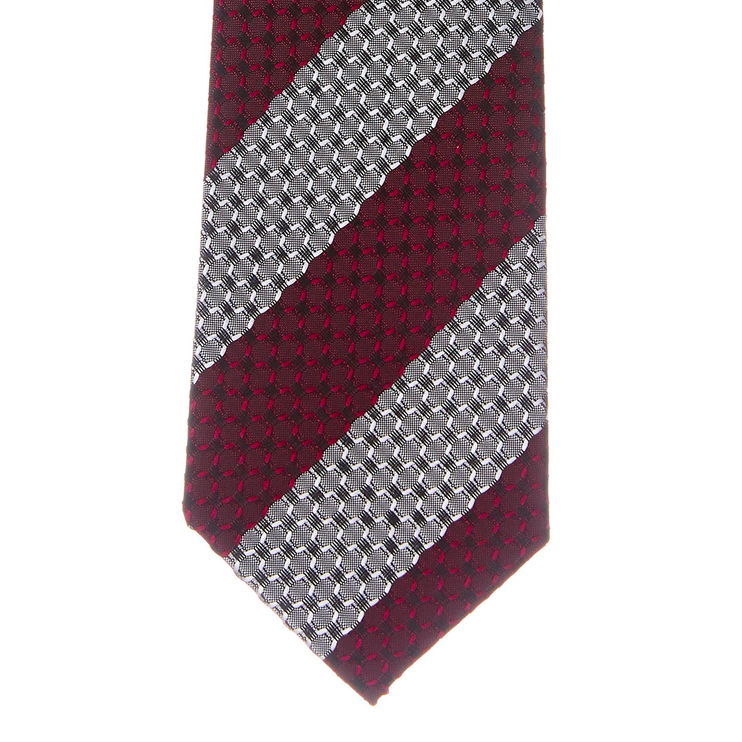 Corbata en tejido jacquard de seda con motivos a rayas Vittorio Forti
