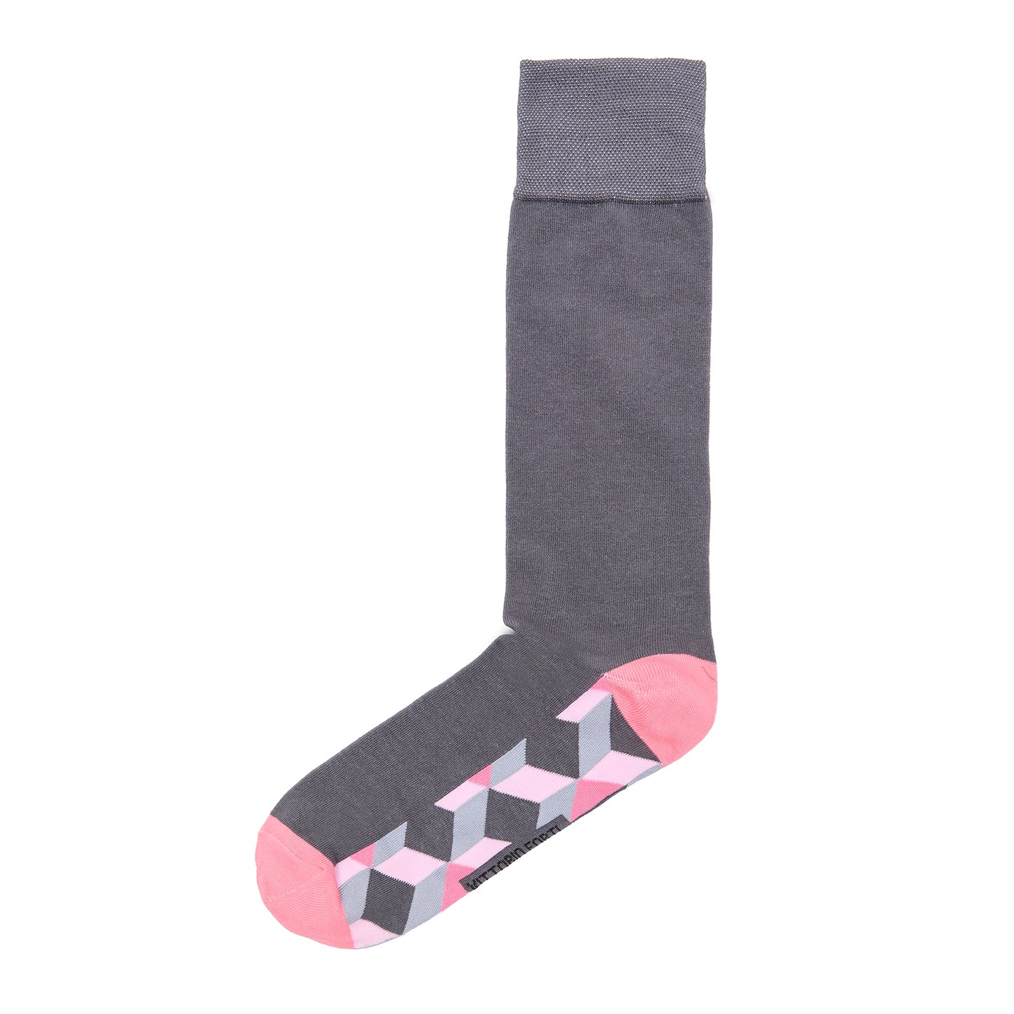 Calcetin de Moda pata Caballero con Diseño de Cubo