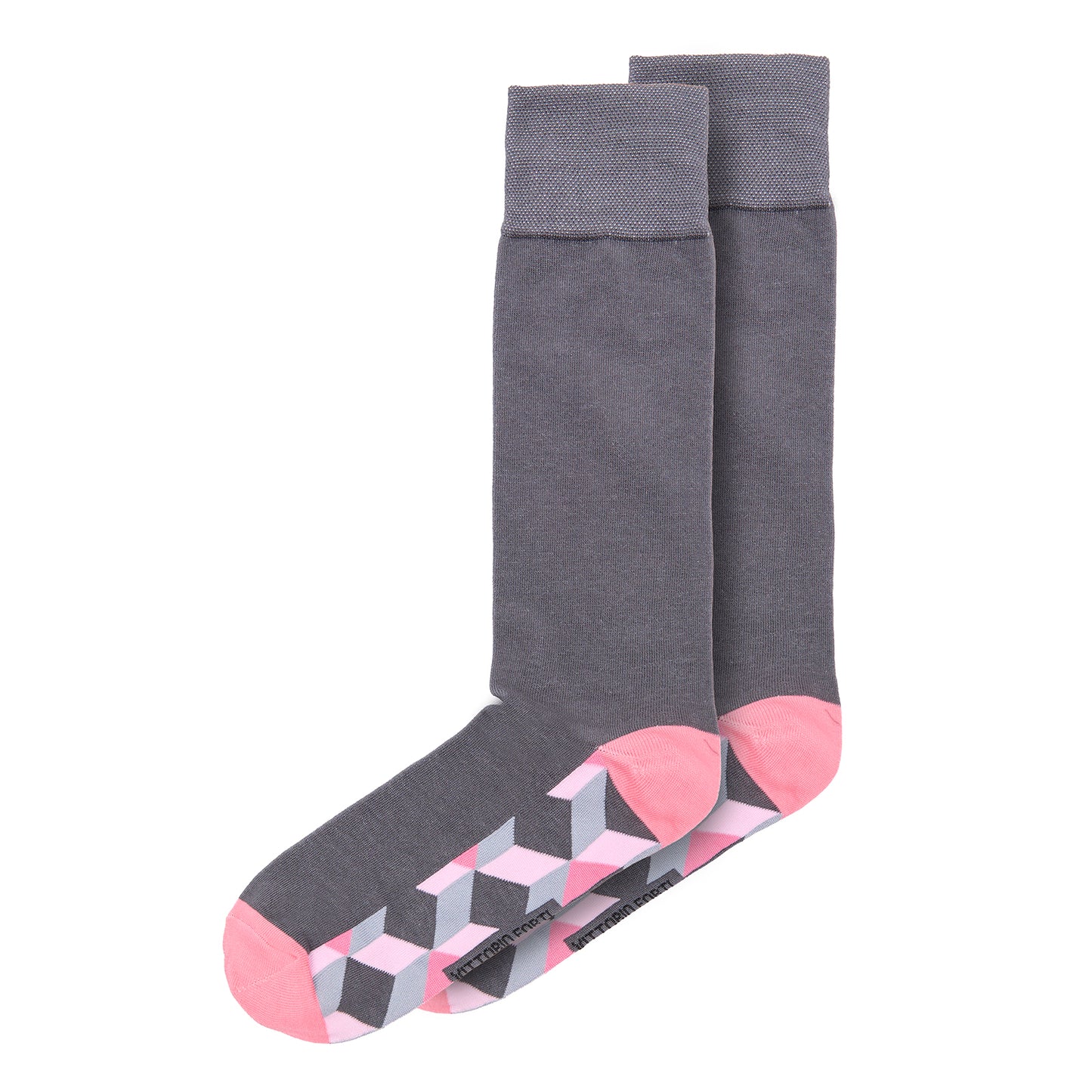 Calcetin de Moda pata Caballero con Diseño de Cubo