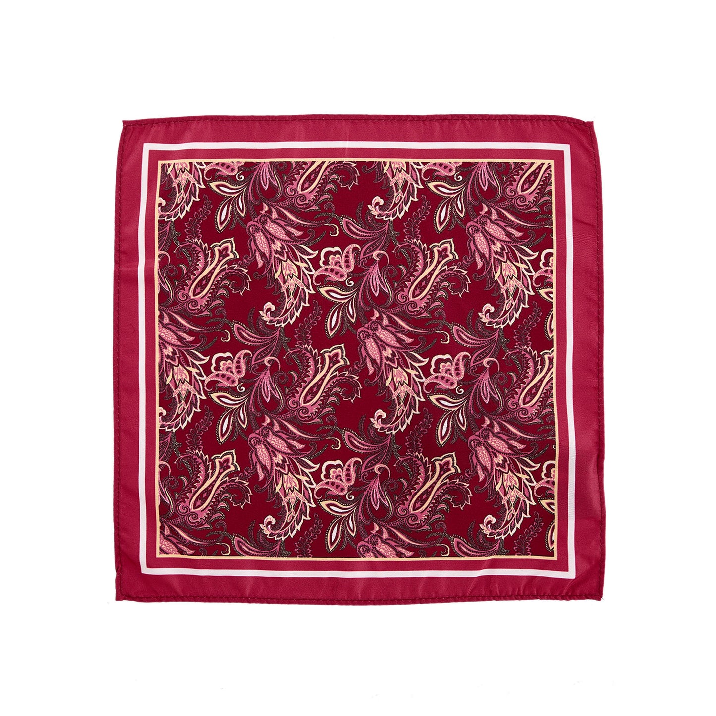 Pañuelo de bolsillo en tejido con motivos florales Vittorio Forti