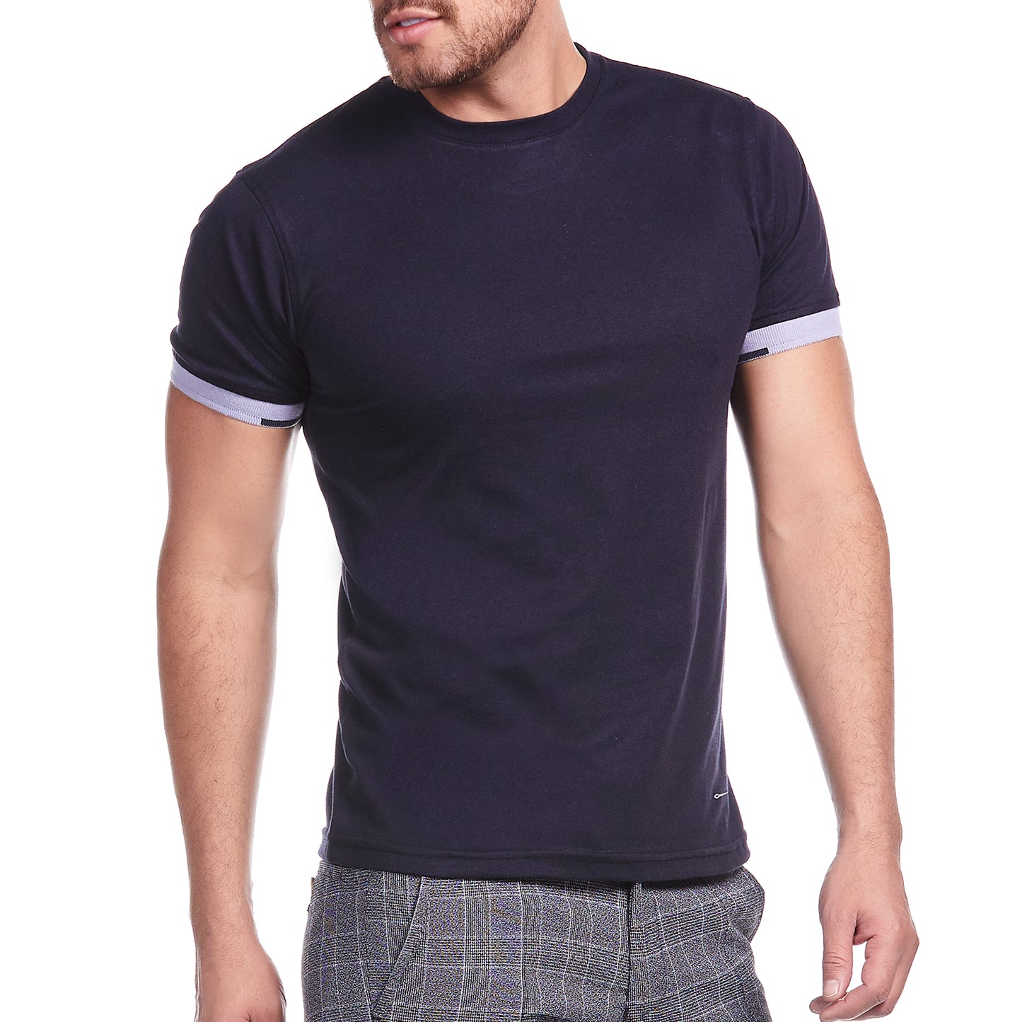 Playera Business Casual Cuello Redondo Slim Fit