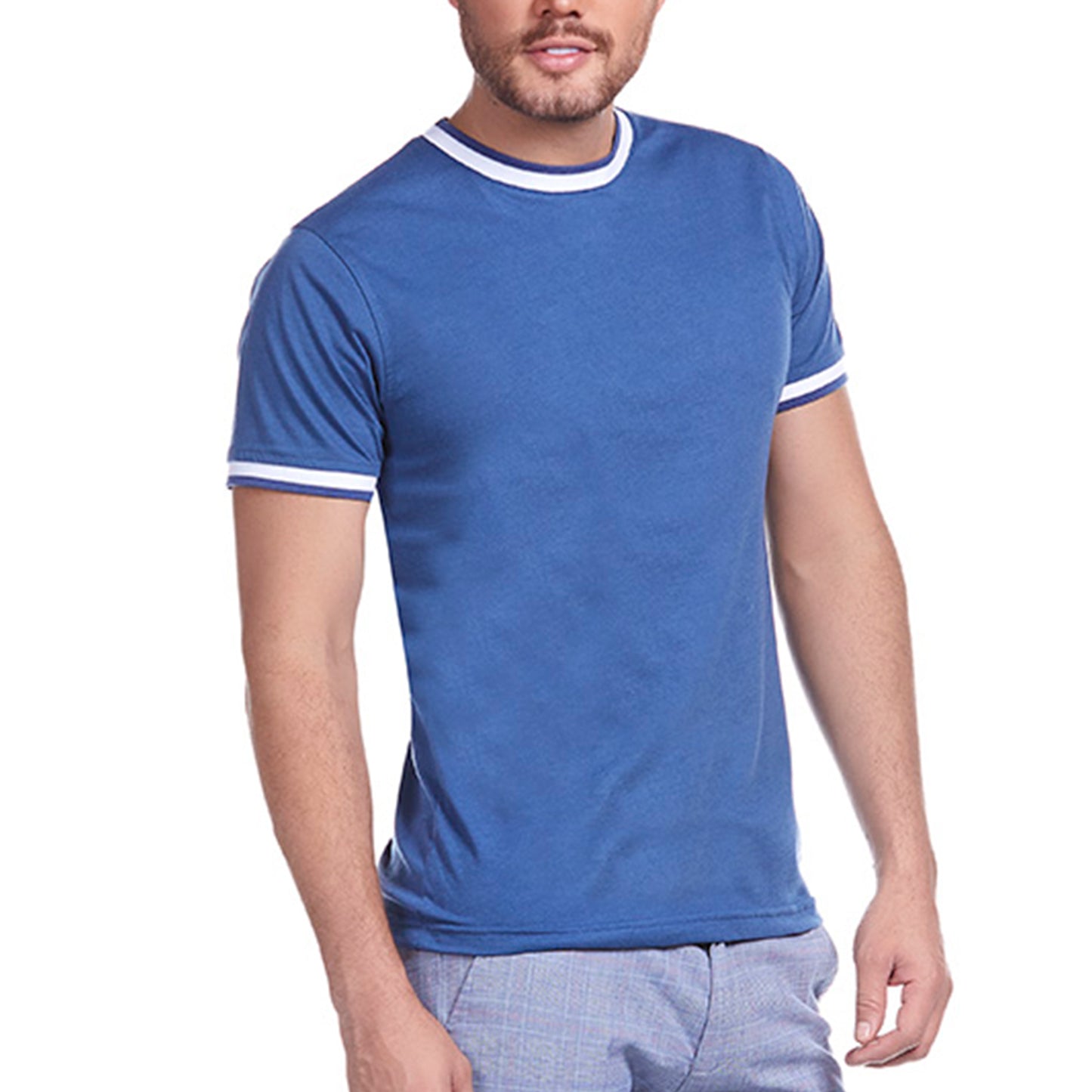 Playera Business Casual Cuello Redondo Slim Fit