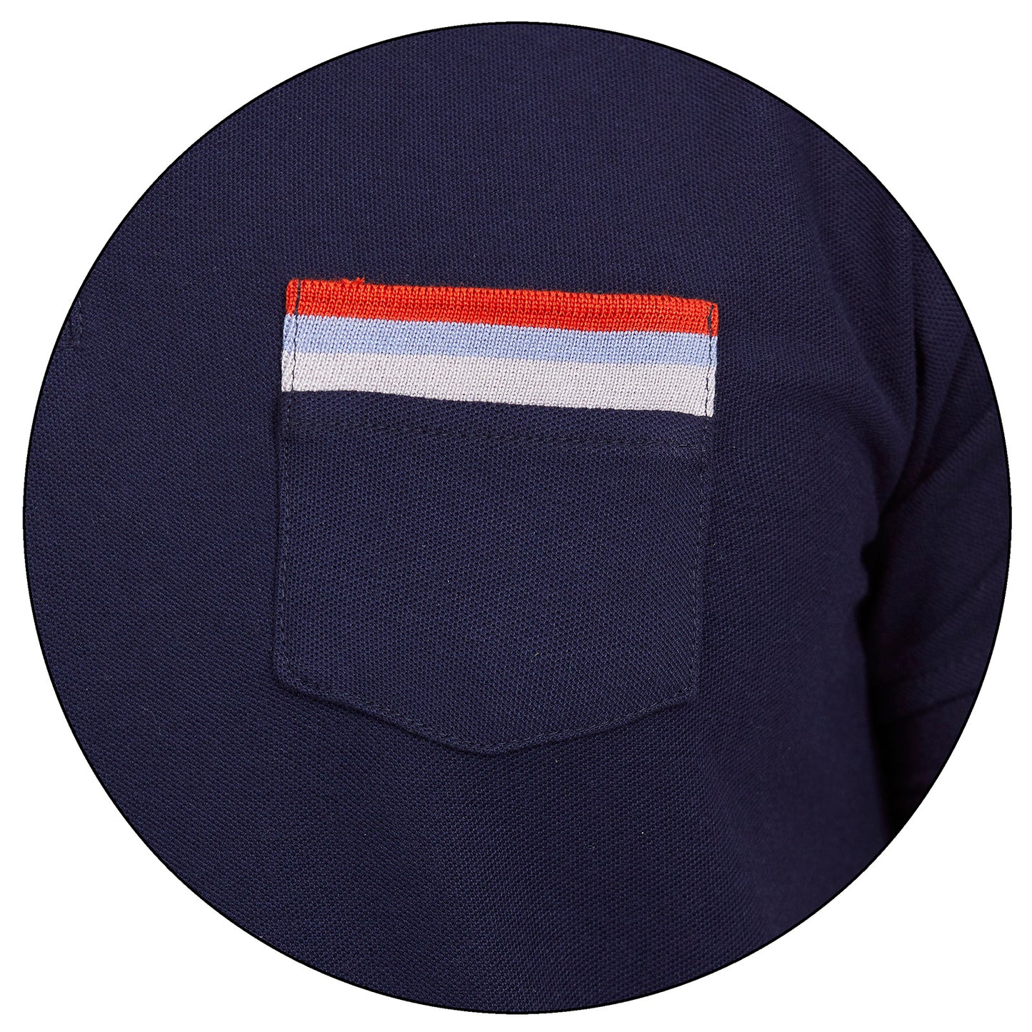 Playera polo business casual con bloque de rib en hombros Slim Fit