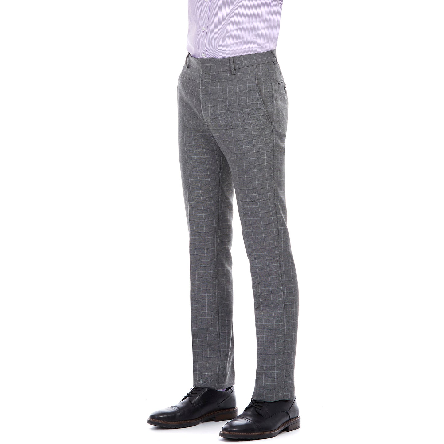 Pantalón separates en tejido a cuadros Slim Fit