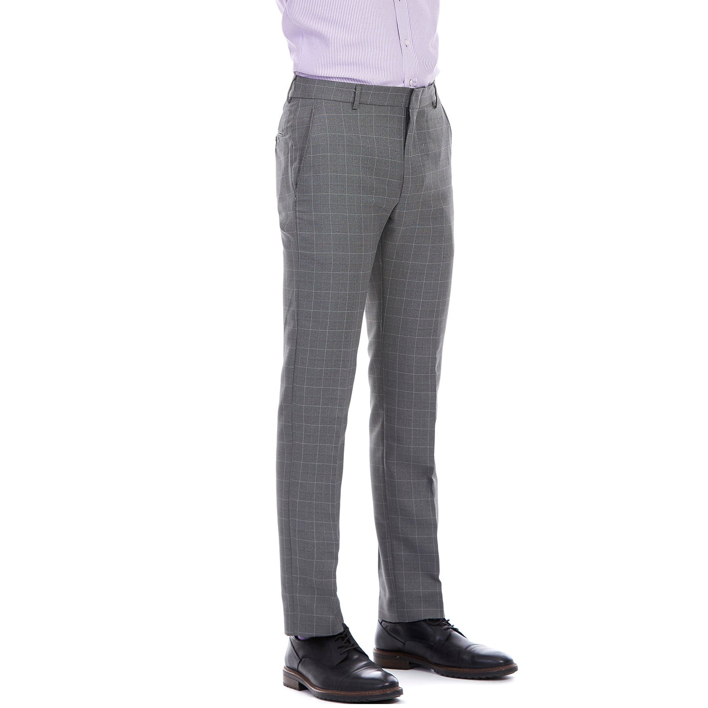 Pantalón separates en tejido a cuadros Slim Fit
