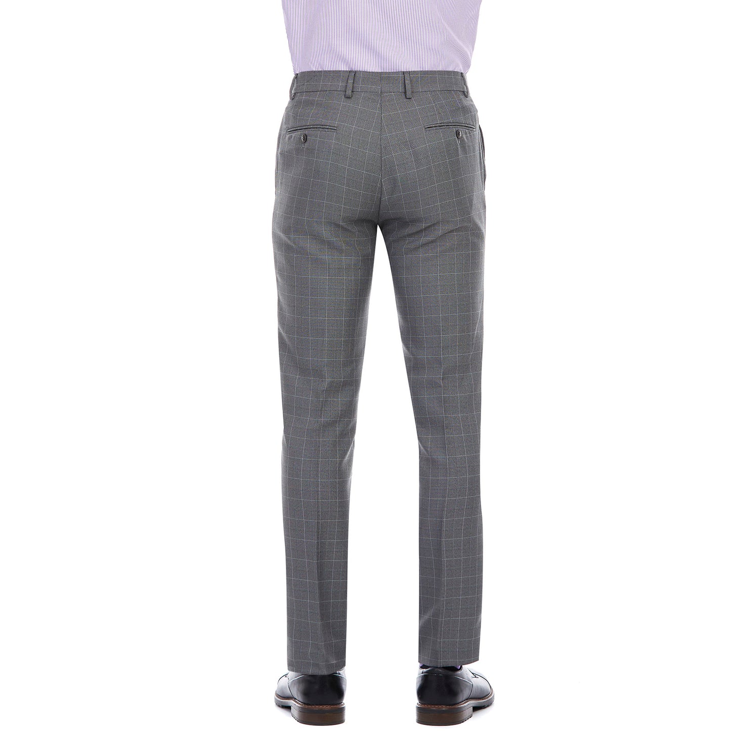 Pantalón separates en tejido a cuadros Slim Fit