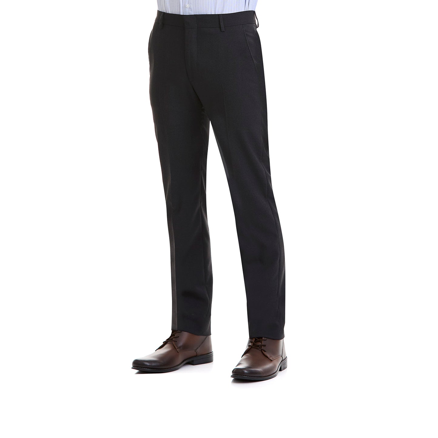 Pantalón Separates Fit Slim en tejido a cuadros gris Oxford