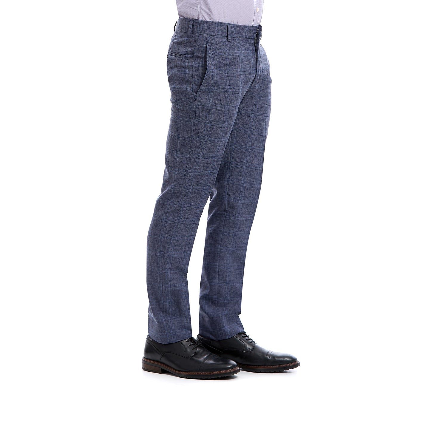 Pantalón Separates en tejido a cuadros azul