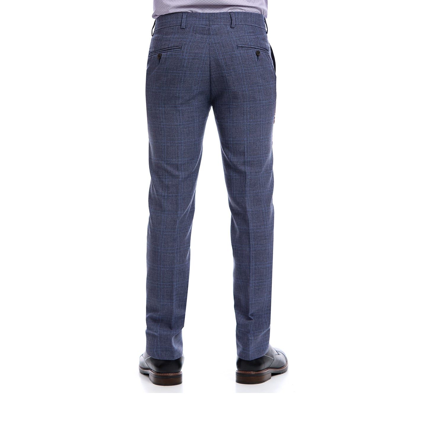 Pantalón Separates en tejido a cuadros azul