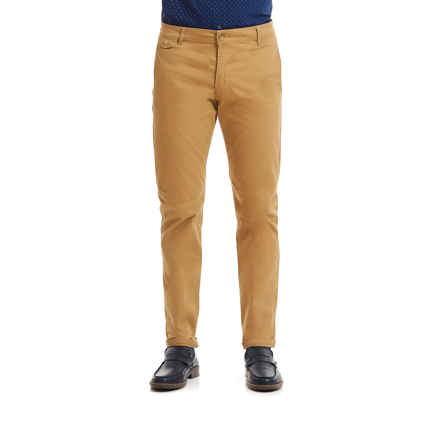 Pantalon Casual Slim Fit en Tejido Liso