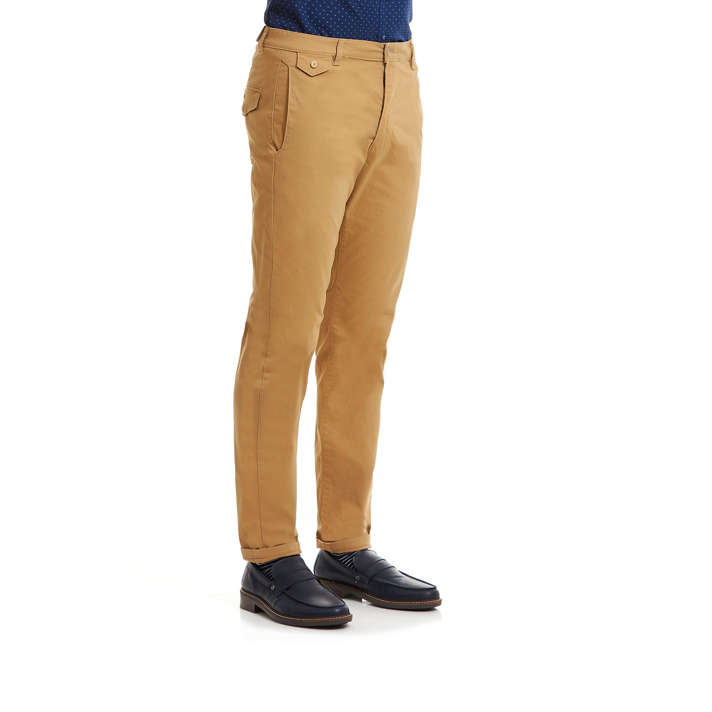 Pantalon Casual Slim Fit en Tejido Liso