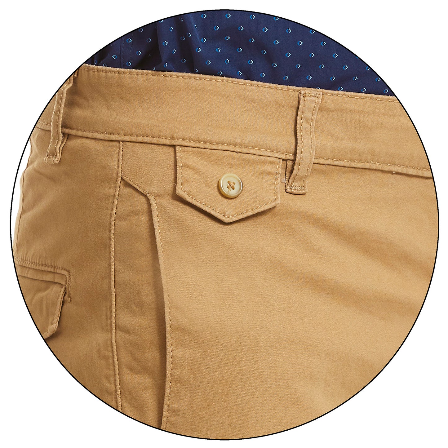 Pantalon Casual Slim Fit en Tejido Liso