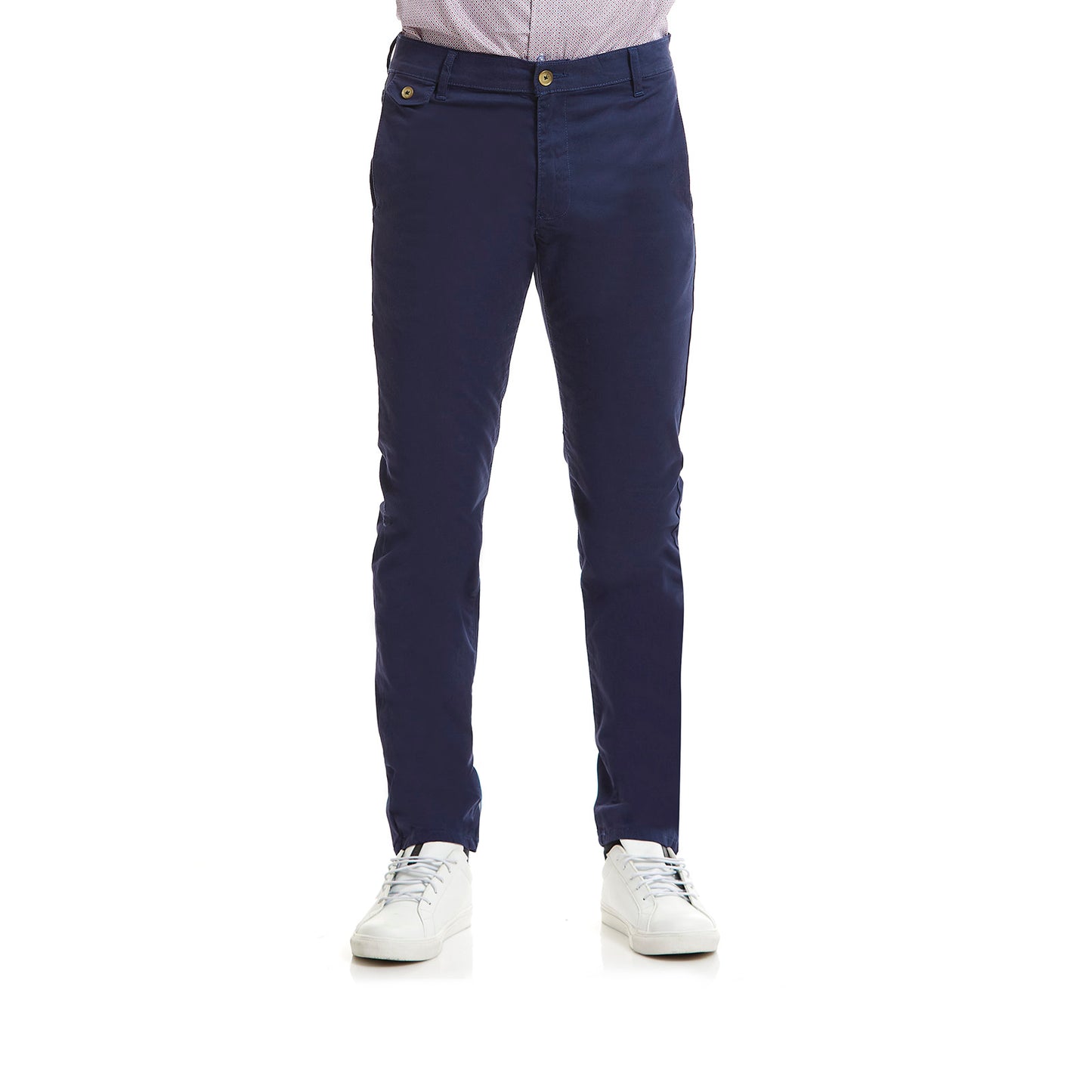 Pantalon Casual Slim Fit en Tejido Liso