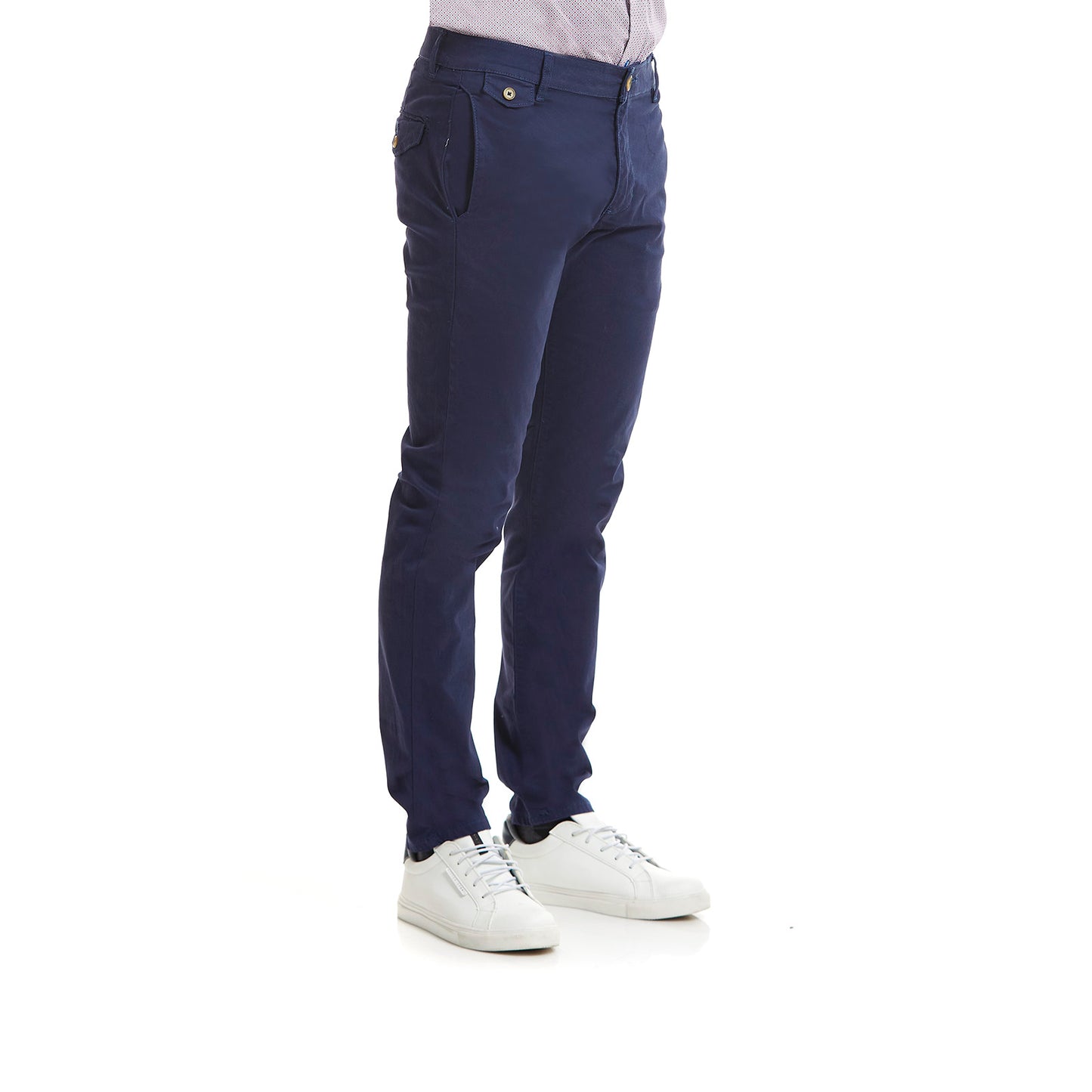 Pantalon Casual Slim Fit en Tejido Liso
