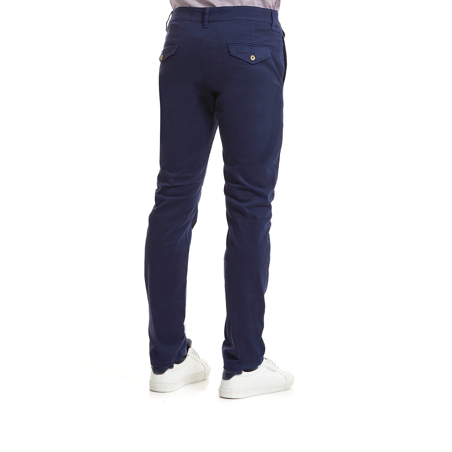 Pantalon Casual Slim Fit en Tejido Liso