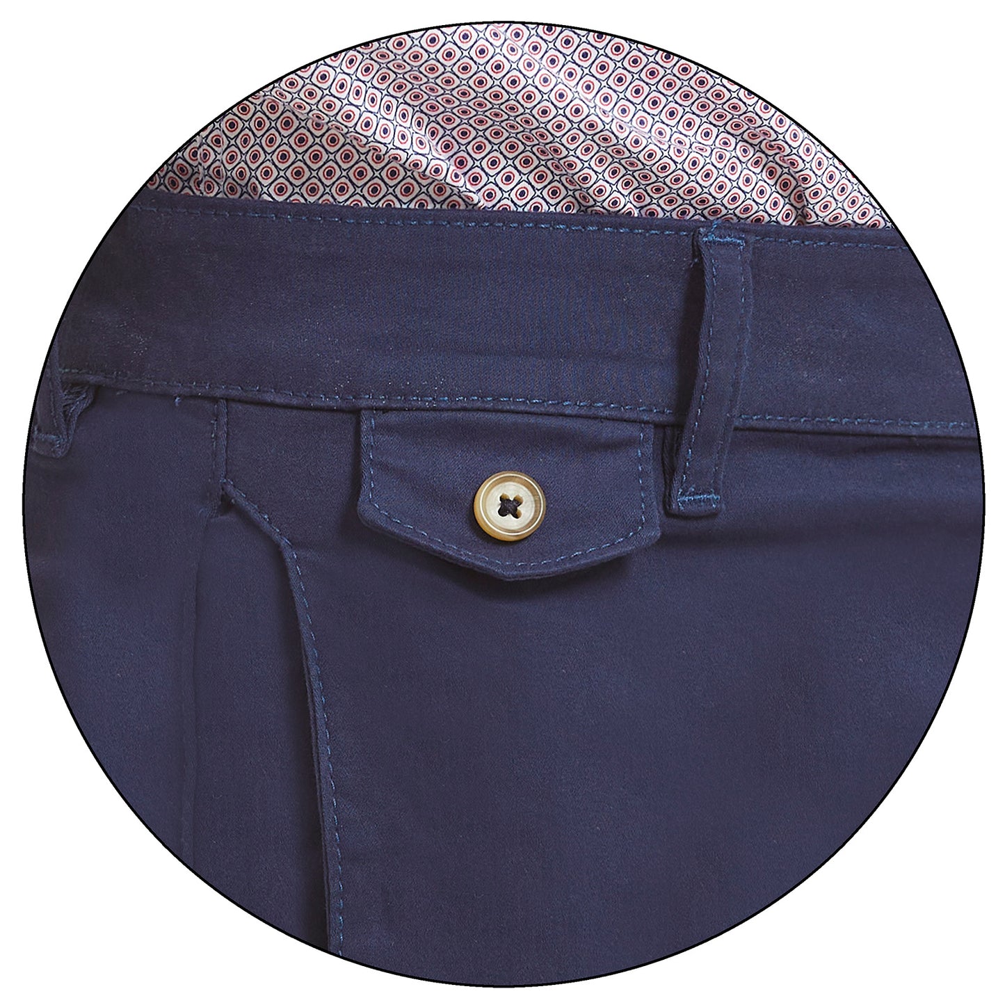 Pantalon Casual Slim Fit en Tejido Liso