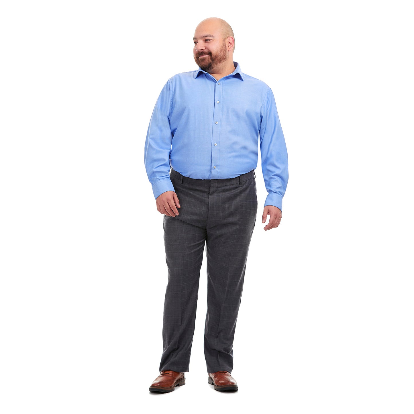 Pantalón separates Tallas Extra en tejido a cuadros