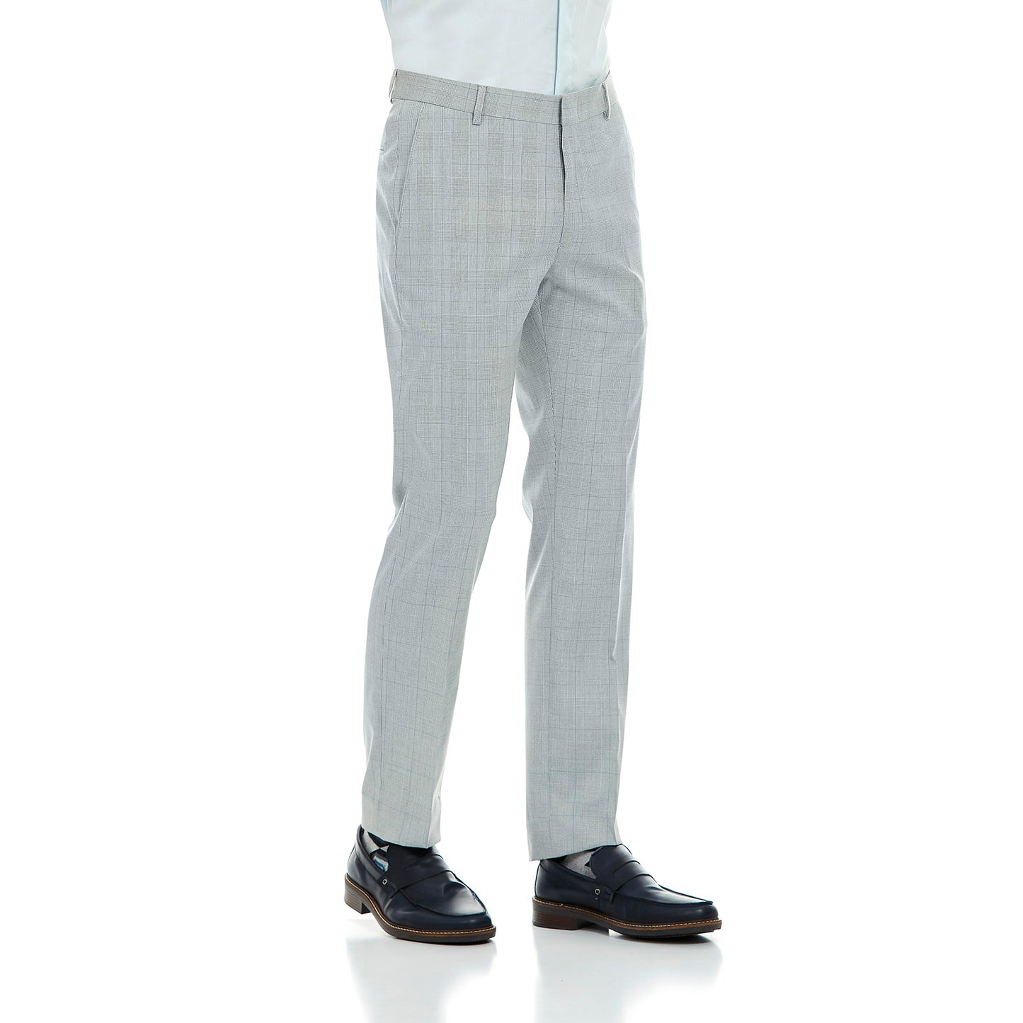 Pantalón Separates Slim Fit en Tejido a Cuadros