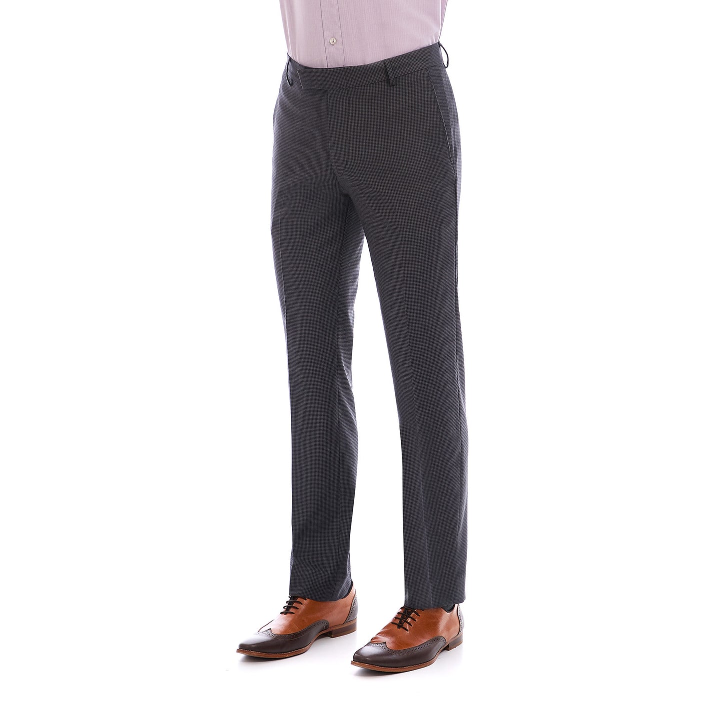 Pantalón Separates Slim Fit Corte Recto Tejido A Mini CuadrosVittorio Forti