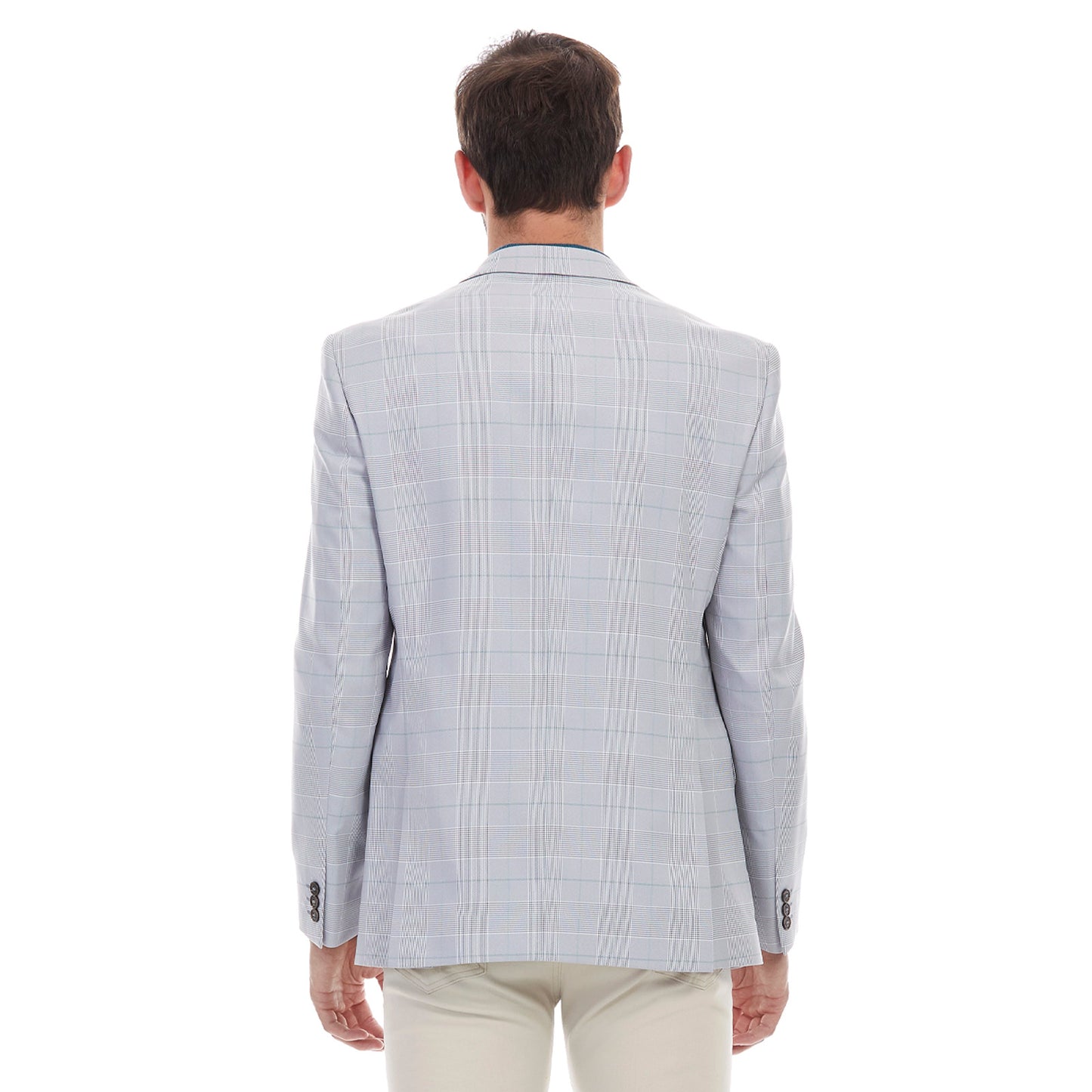 Saco casual en tejido a cuadros Slim Fit