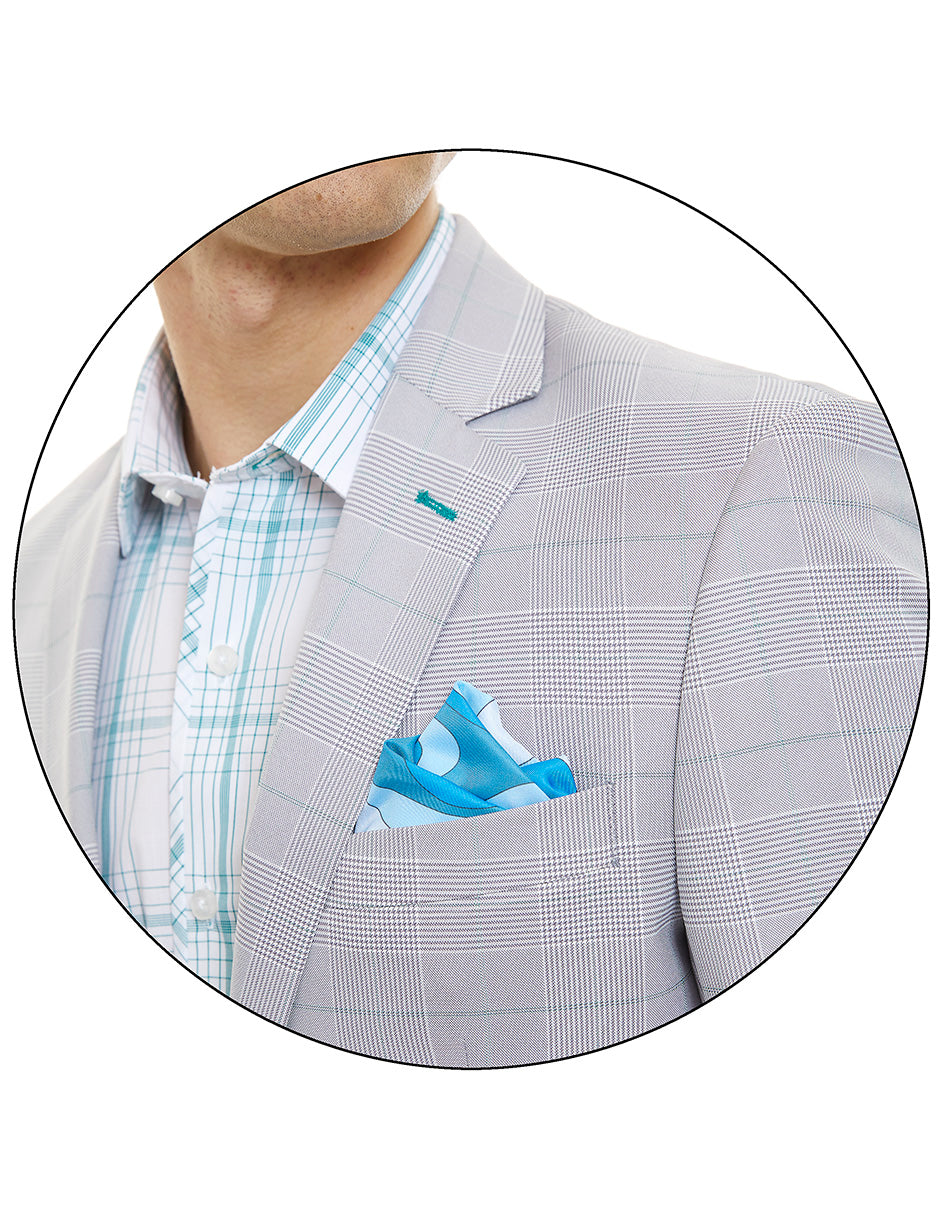 Saco casual en tejido a cuadros Slim Fit