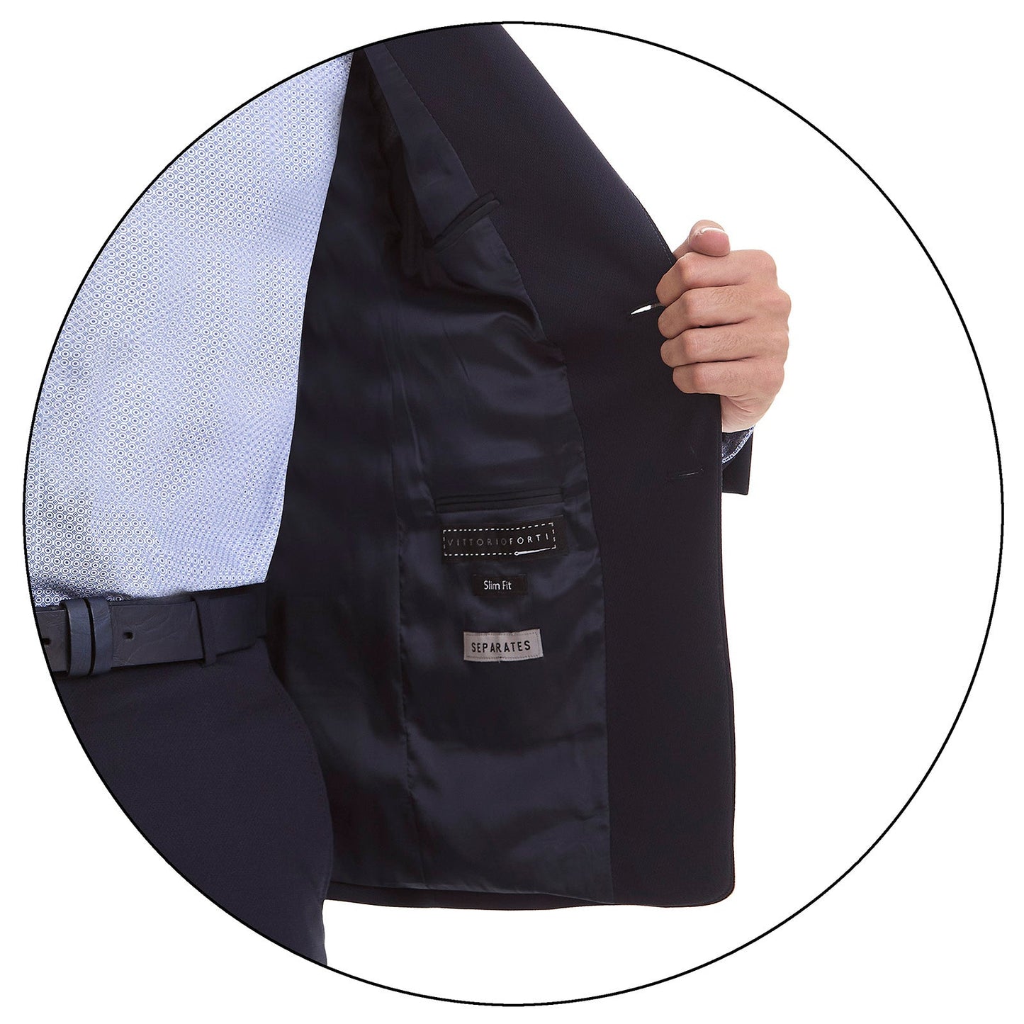 Saco separates en tejido liso Slim Fit