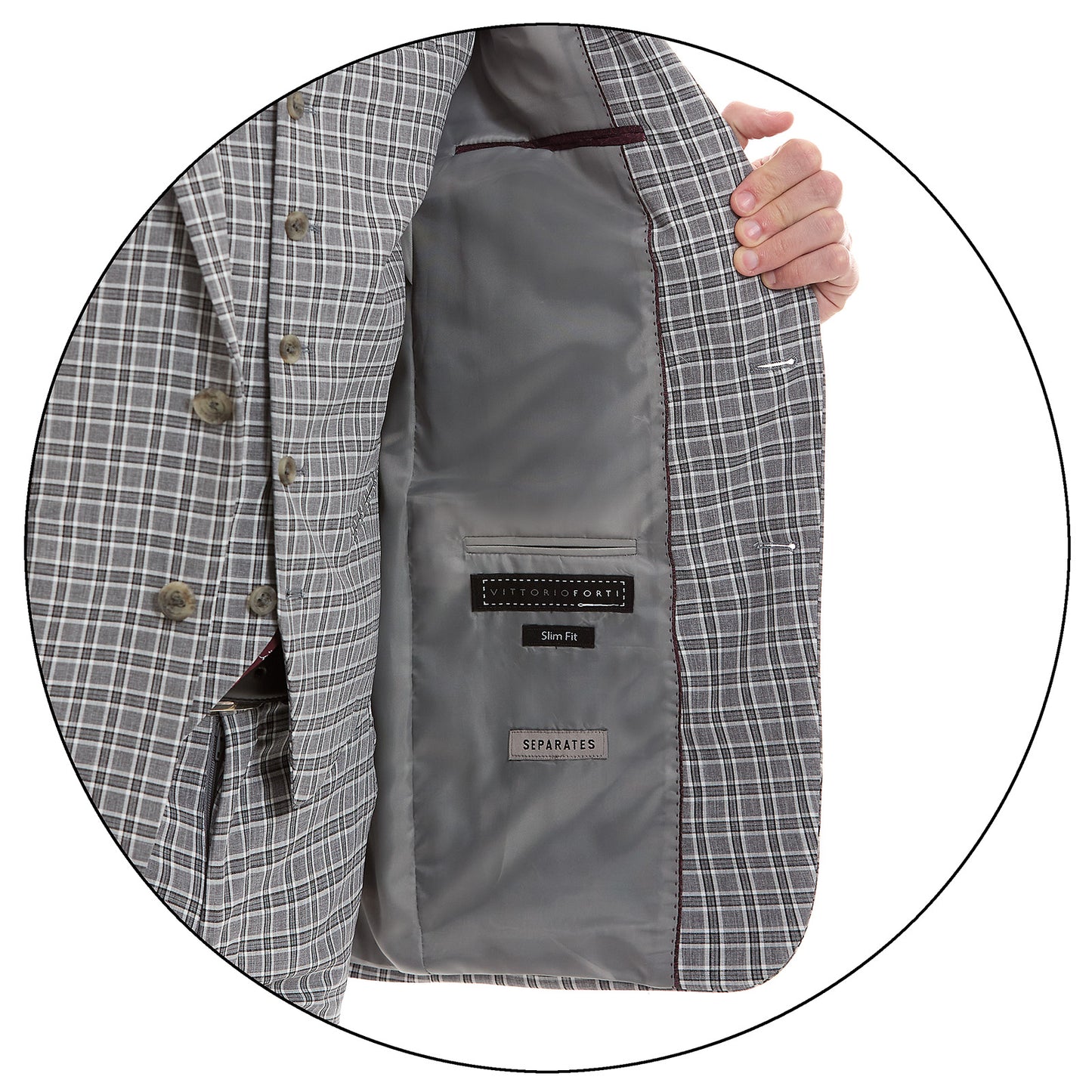 Saco Separates Slim Fit Vittorio Forti A Cuadros