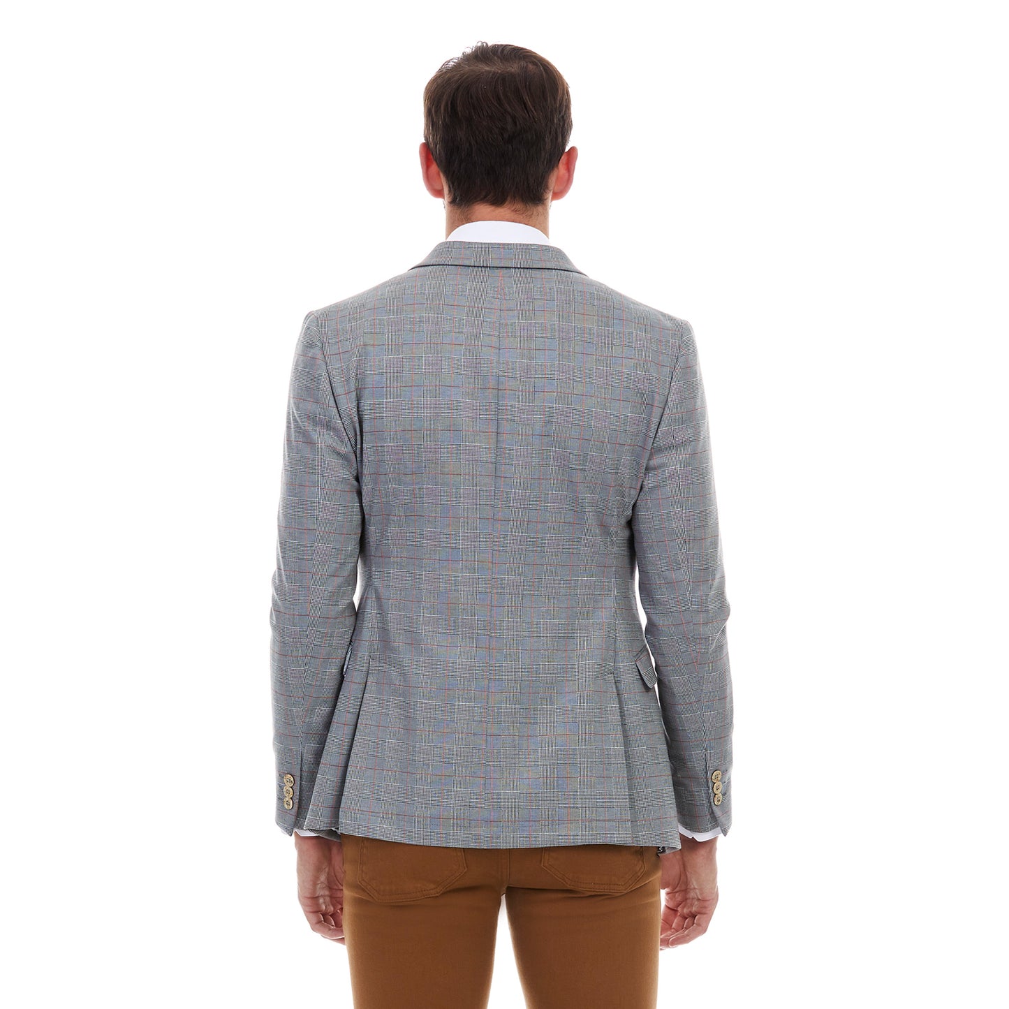 Saco casual en tejido a cuadros Slim Fit