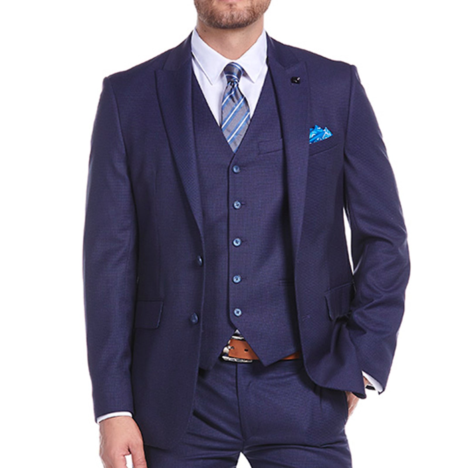 Pantalon formal para hombre de vestir Azul – Vittorio Forti