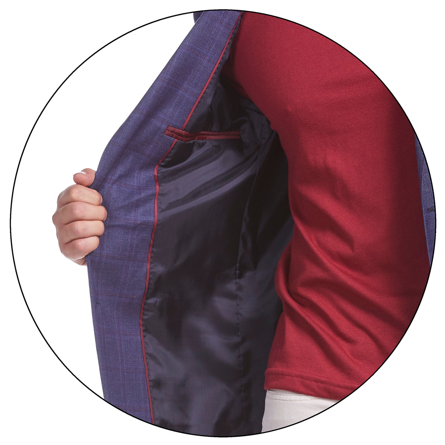 Saco casual en tejido a cuadros Slim Fit