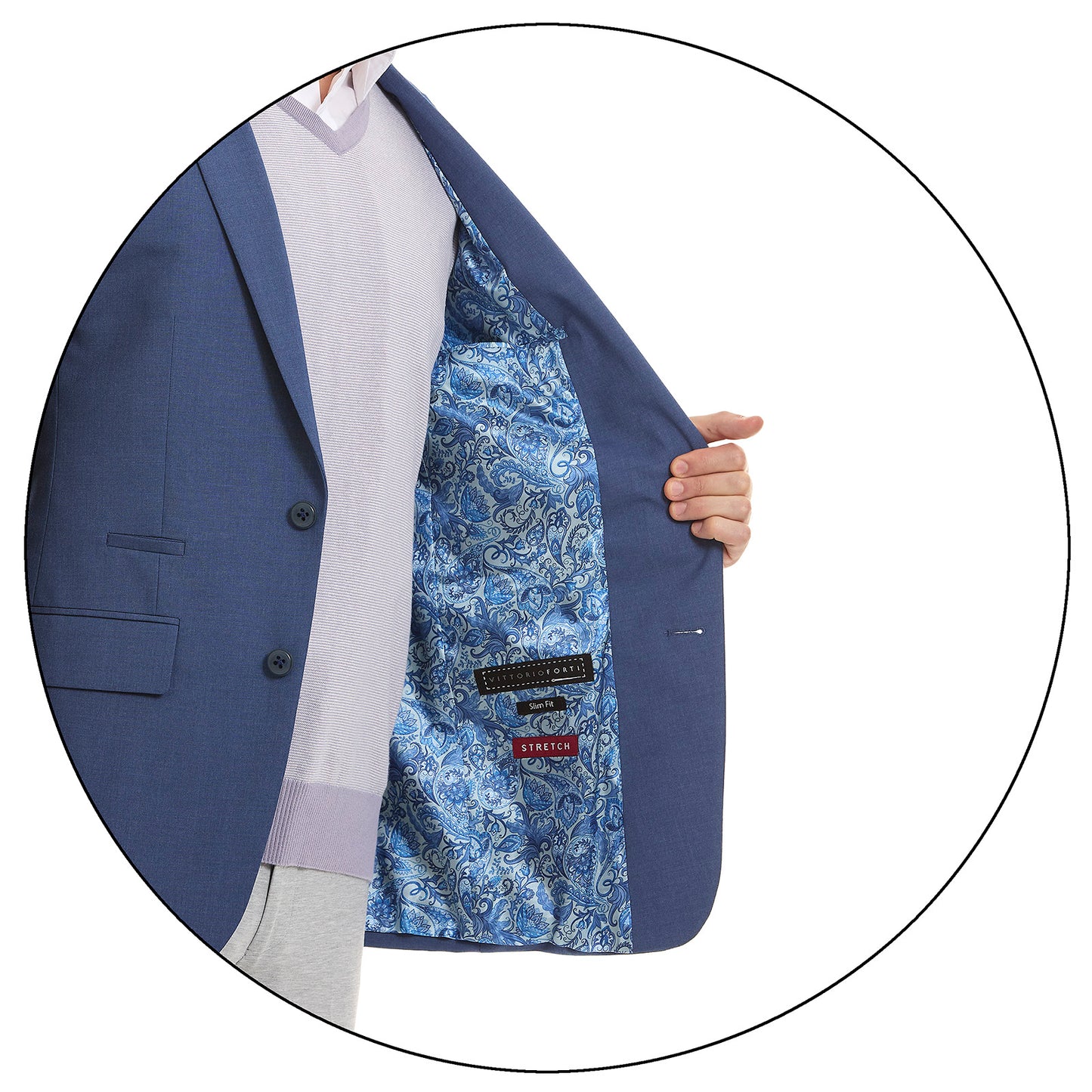Saco Business Casual Desestructurado Fit Slim en tejido liso