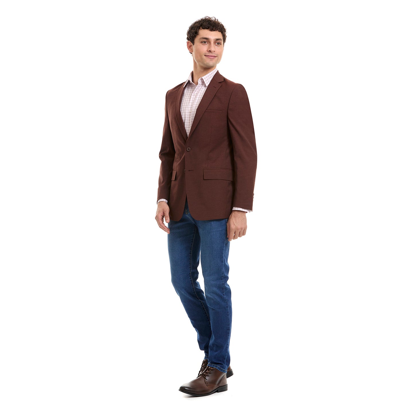 Saco Business Casual Desestructurado Fit Slim en tejido liso