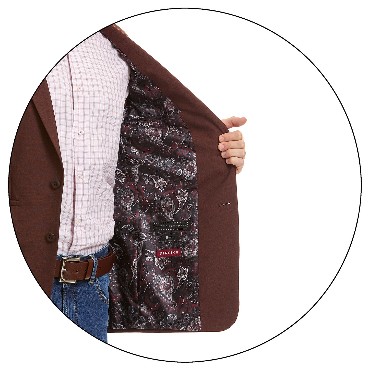 Saco Business Casual Desestructurado Fit Slim en tejido liso