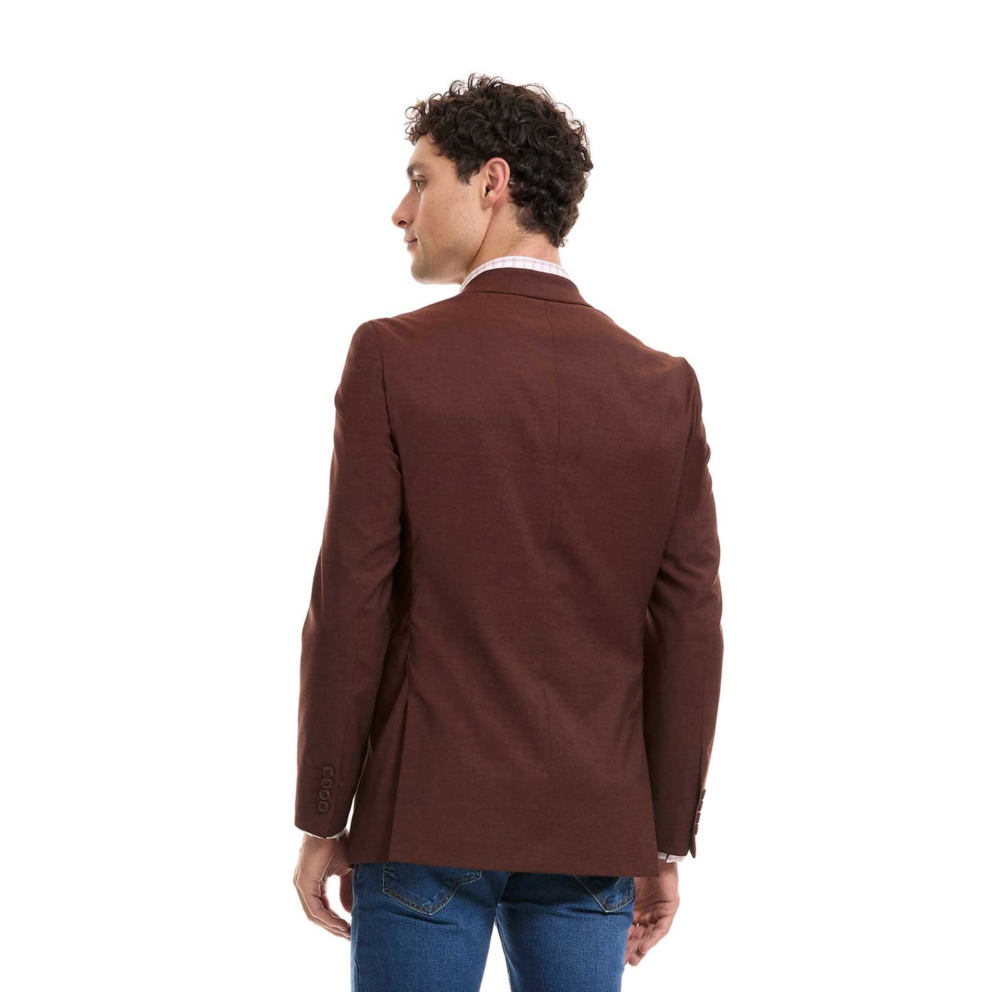 Saco Business Casual Desestructurado Fit Slim en tejido liso