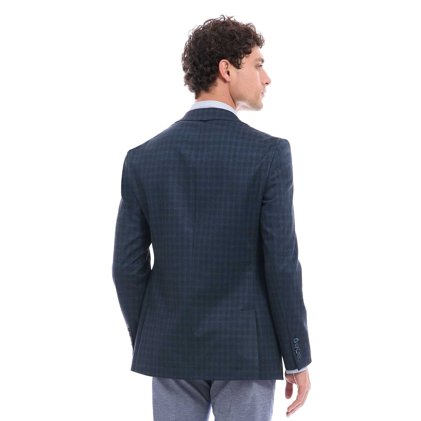 Saco Business Casual Para Caballero Slim Fit A Cuadros