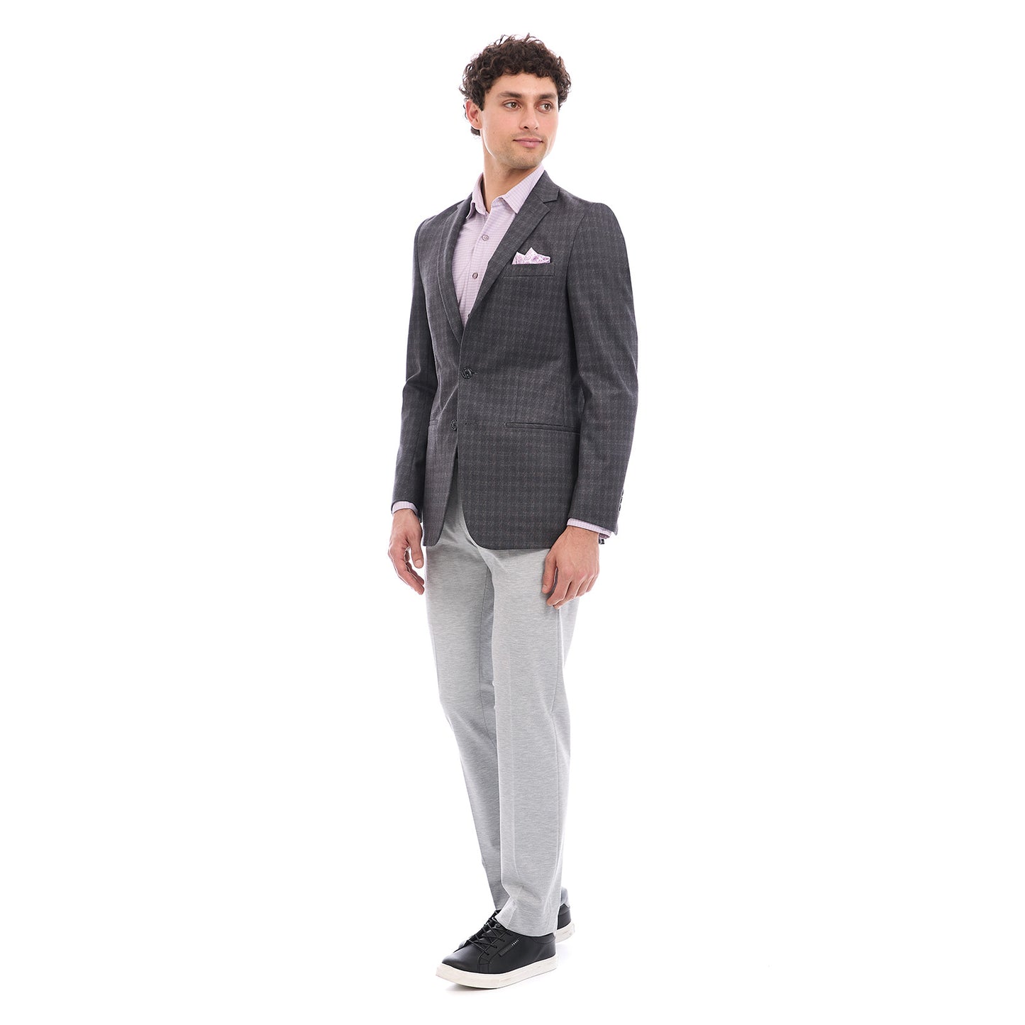 Saco Business Casual Para Caballero Slim Fit A Cuadros