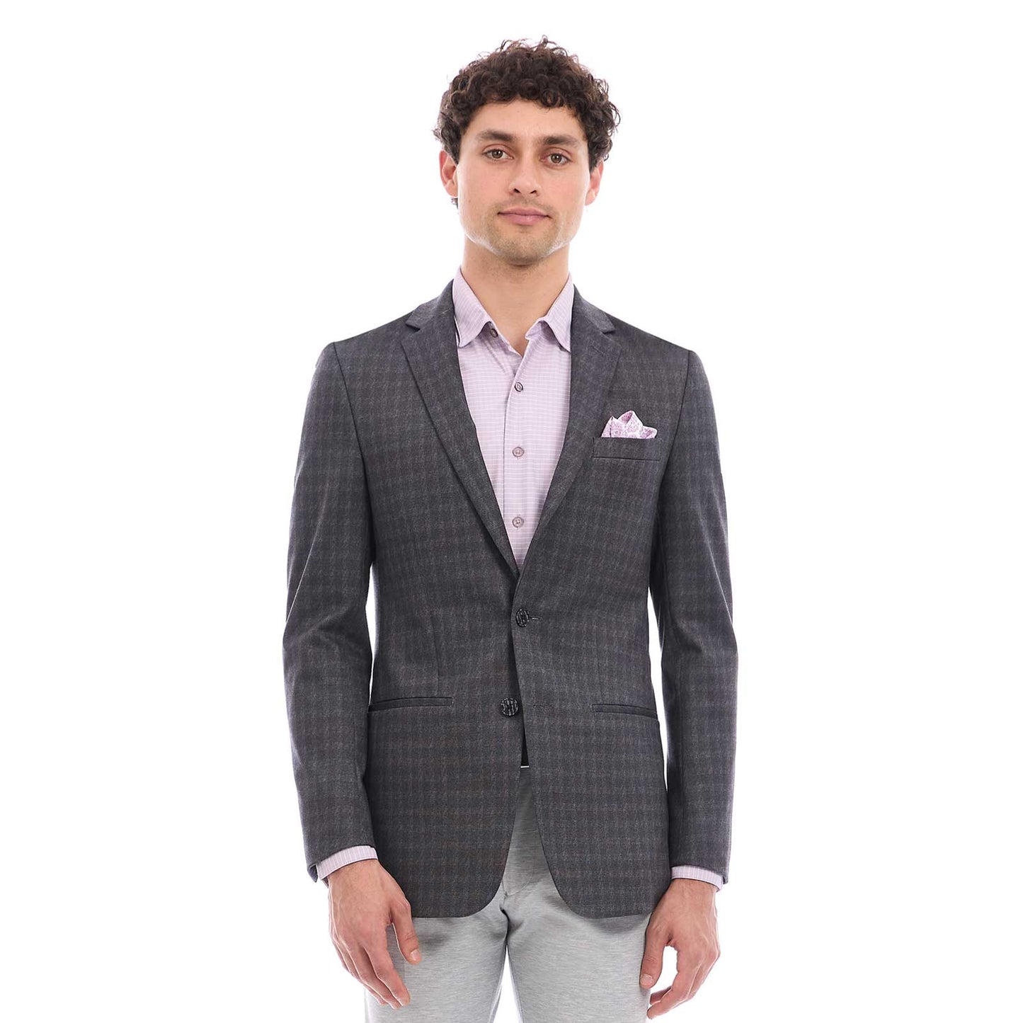 Saco Business Casual Para Caballero Slim Fit A Cuadros