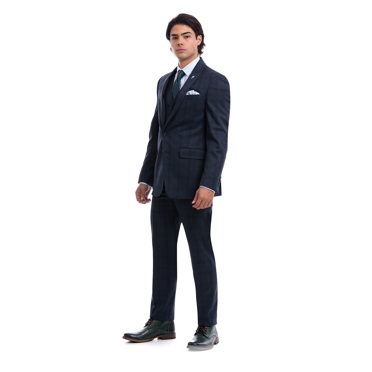 Saco Para Hombre Separates Fit Slim en tejido a cuadros azul marino