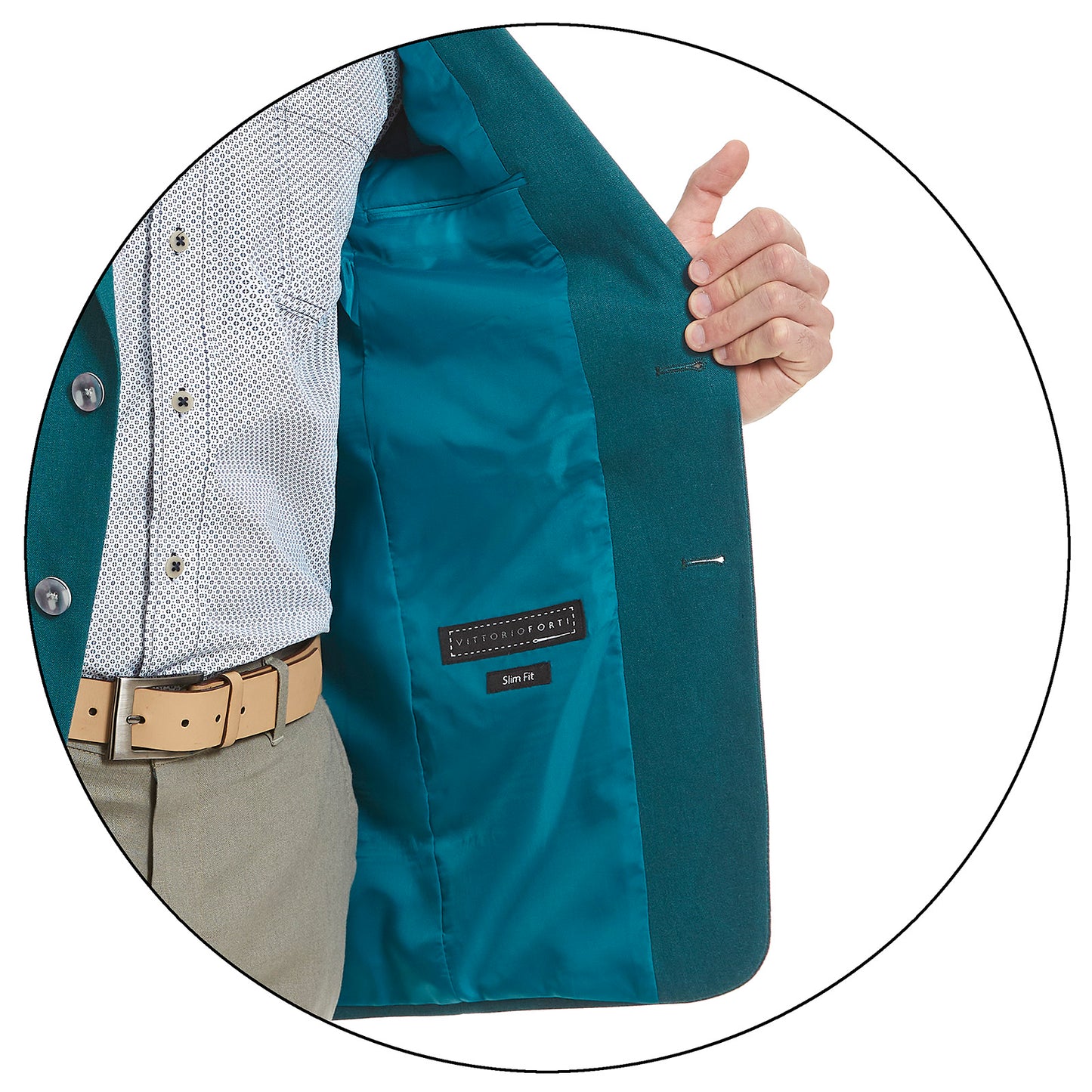 Saco de Lino Business Casual Slim Fit en Tejido Liso