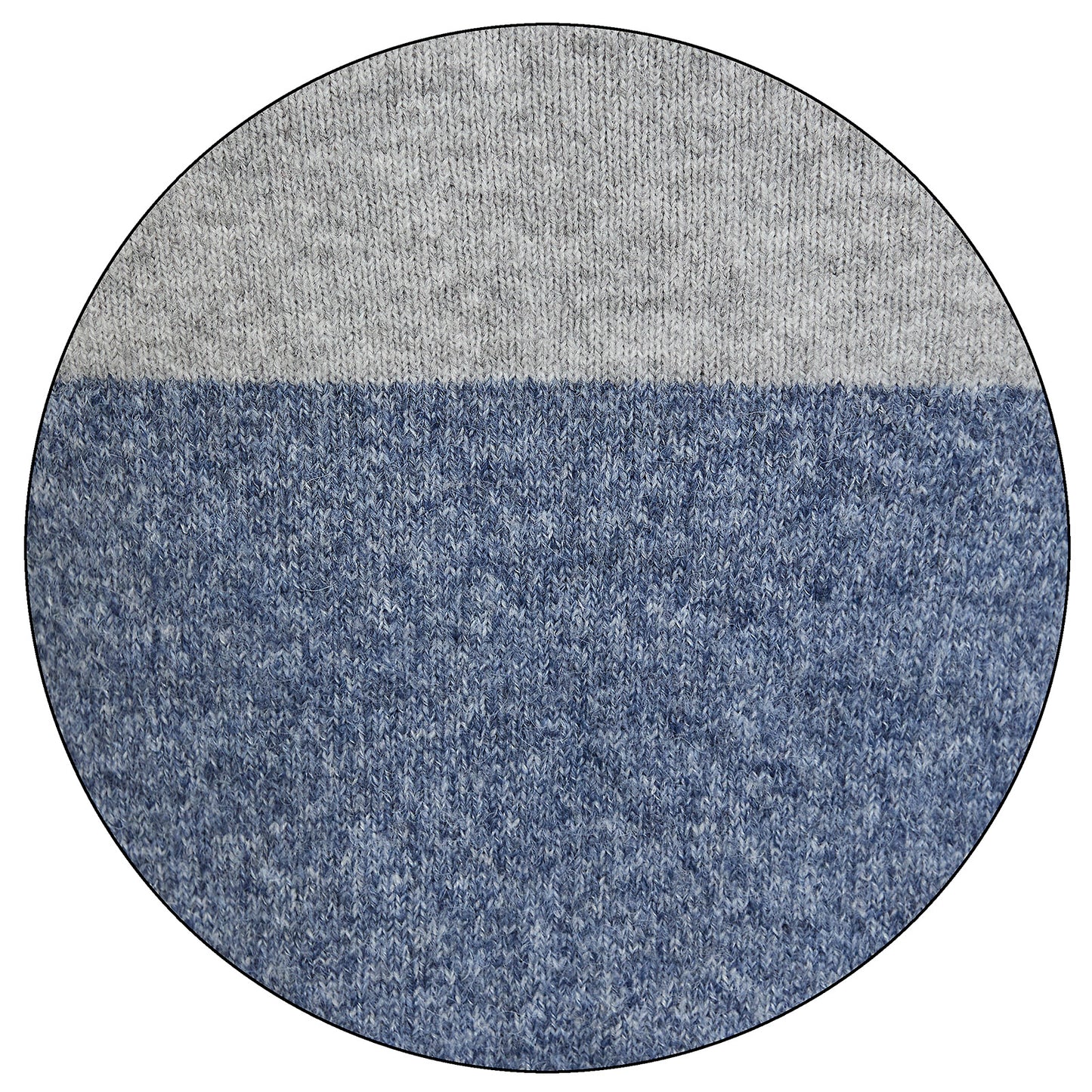 Sueter de tejido de punto liso cuello redondo manga larga