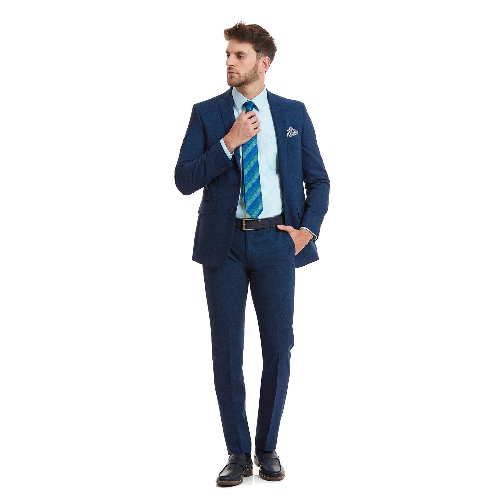 Traje Hombre Azul Fit Slim Formal|Elegante y Moderno – Vittorio Forti
