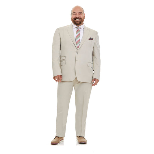 Traje Para Hombre Tallas Extra  Recto Dos Botones en Tejido Liso