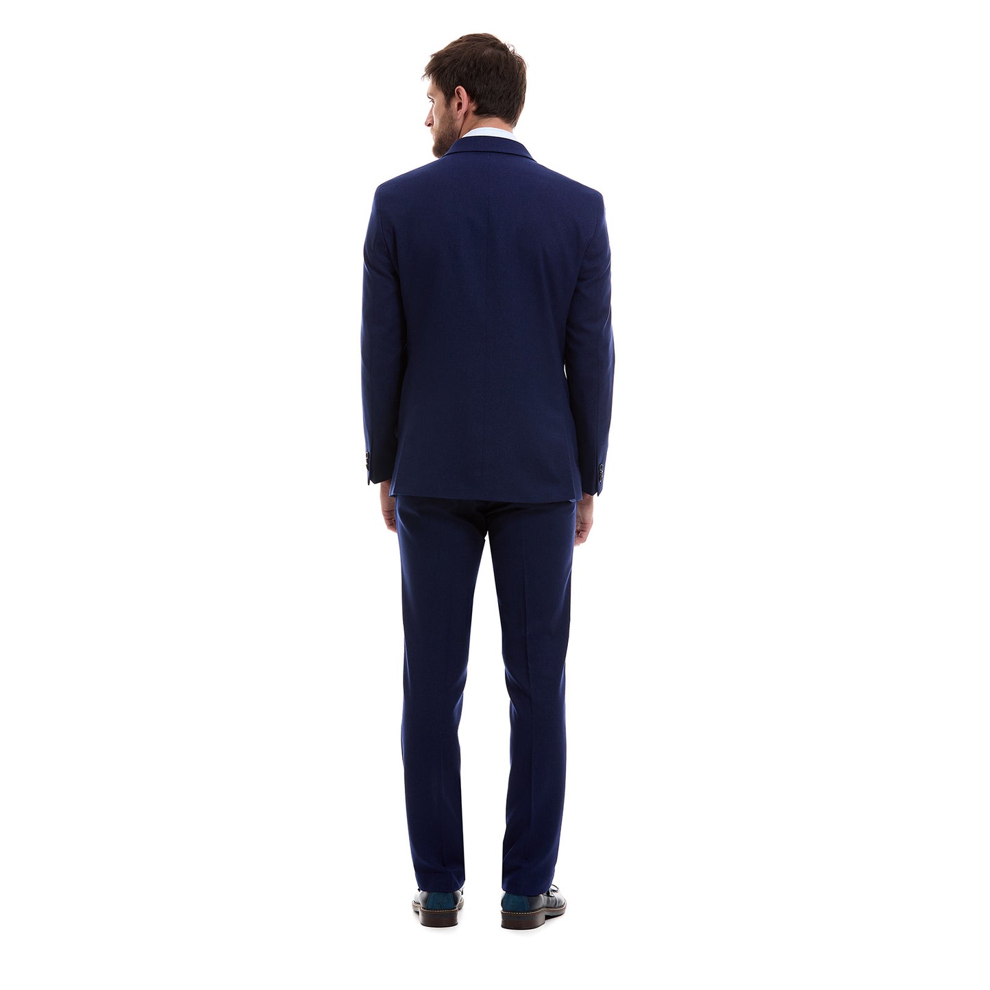 Traje Slim Fit Vittorio Forti Solapa Escuadra 2 Botones