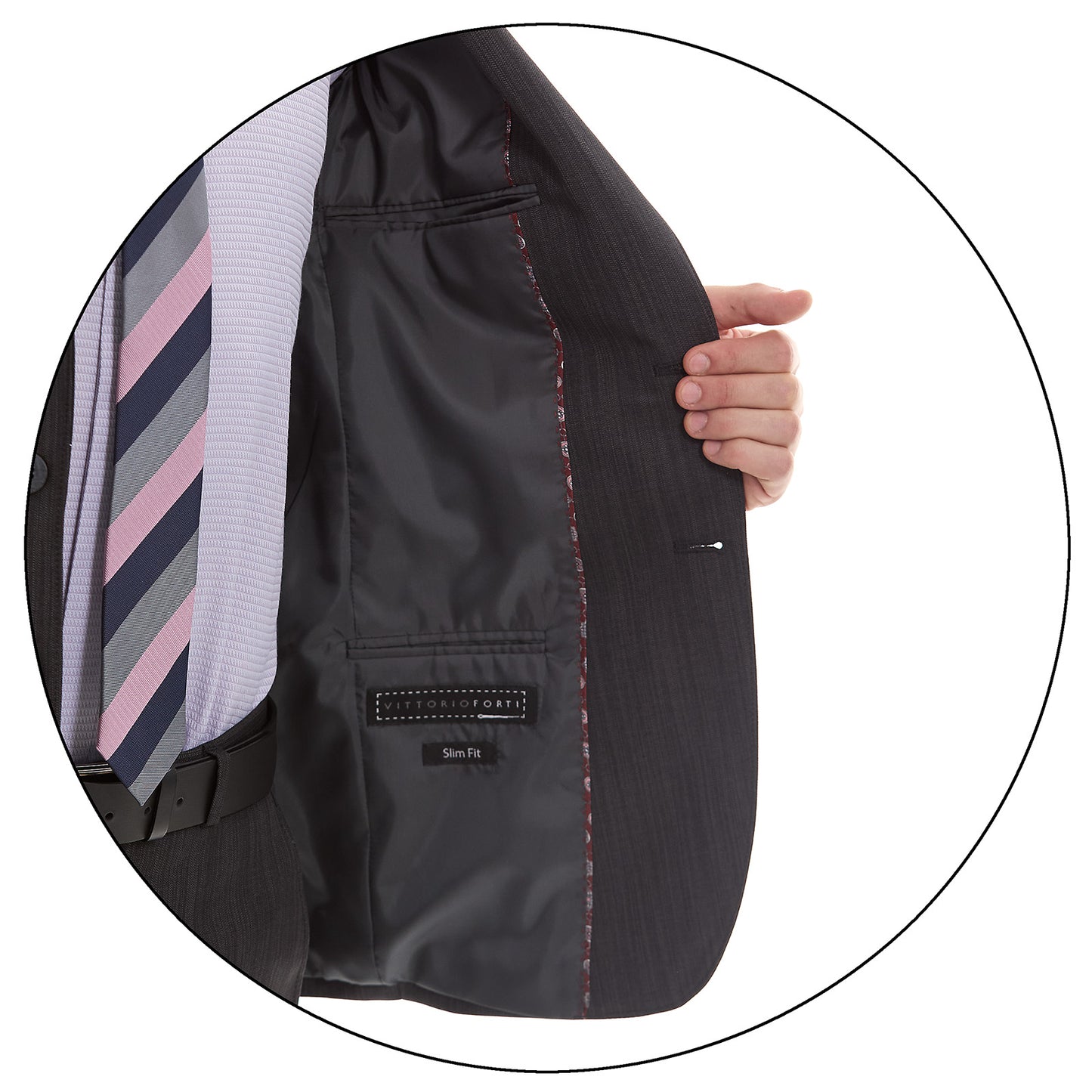 Traje para caballero Fit Slim en tejido de poliéster