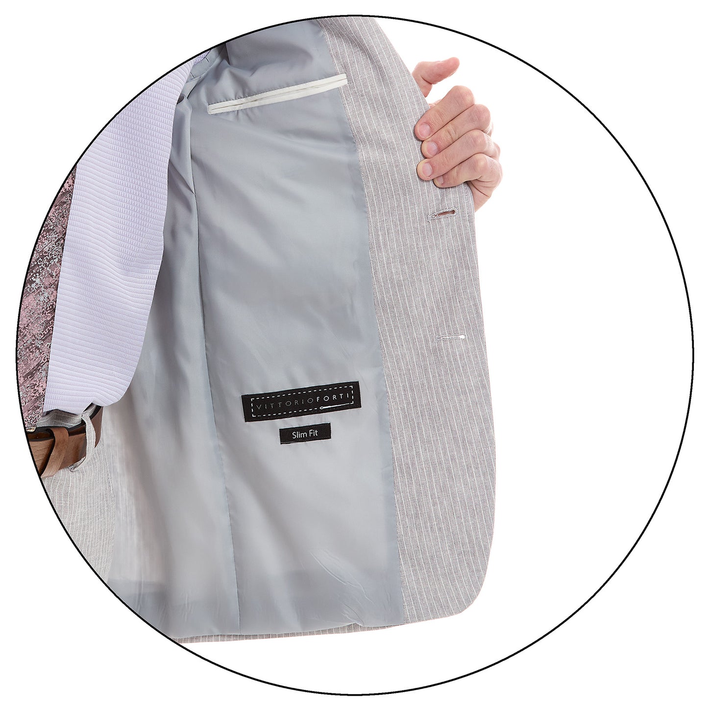 Traje para Hombre Slim Fit a Rayas Vittorio Forti
