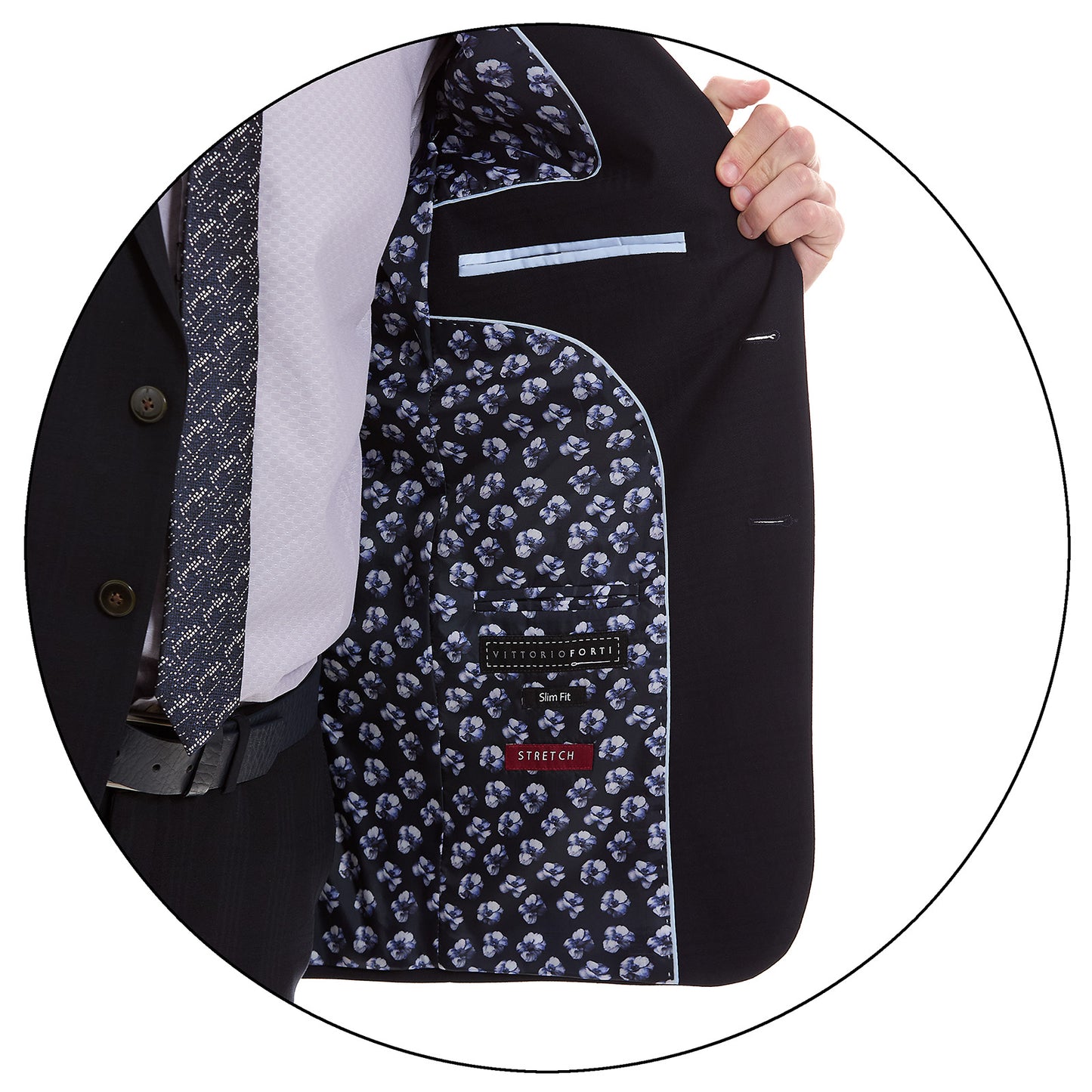 Traje Slim Fit Azul Marino Vittorio Forti