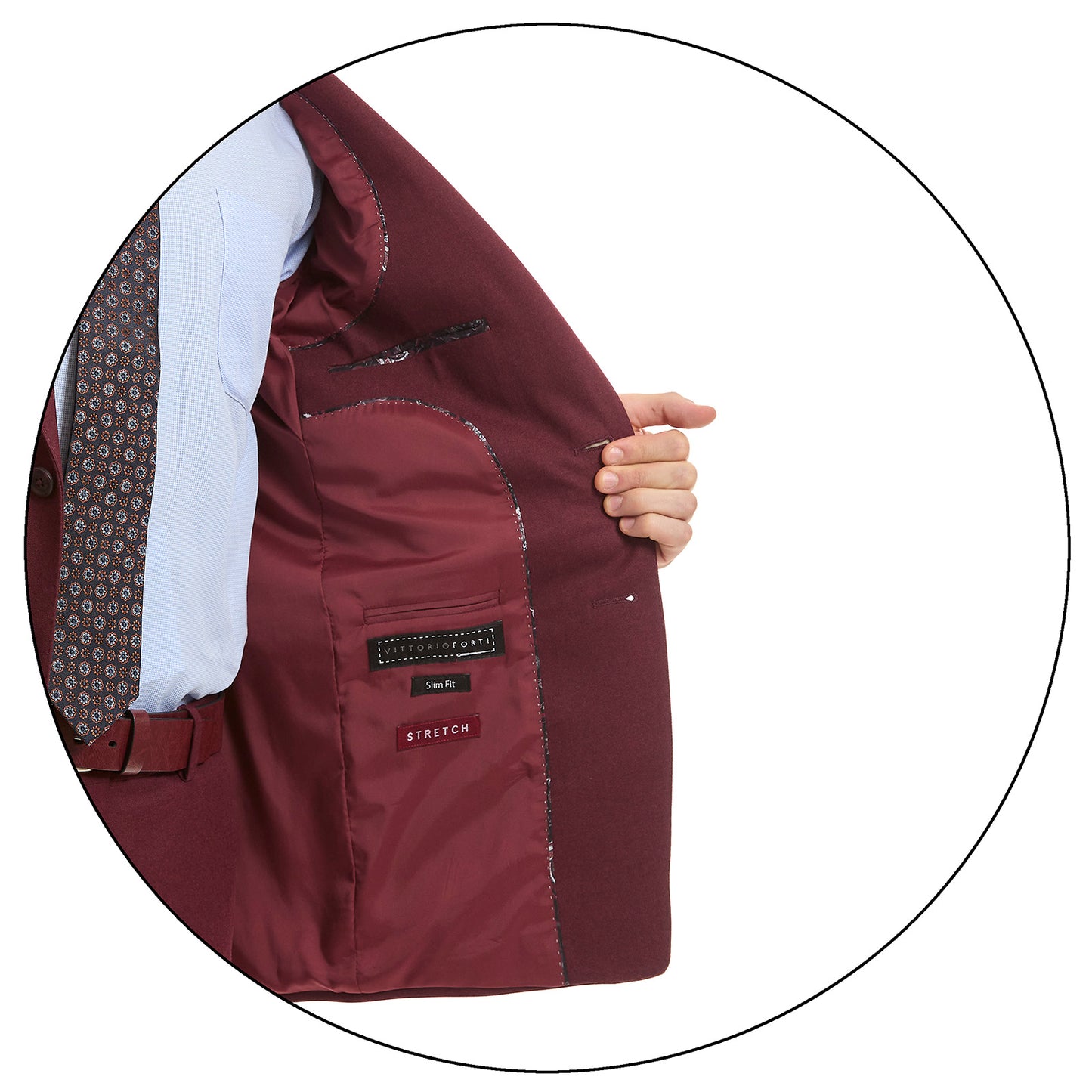 Traje Recto Dos Botones Slim Fit en Tejido Liso