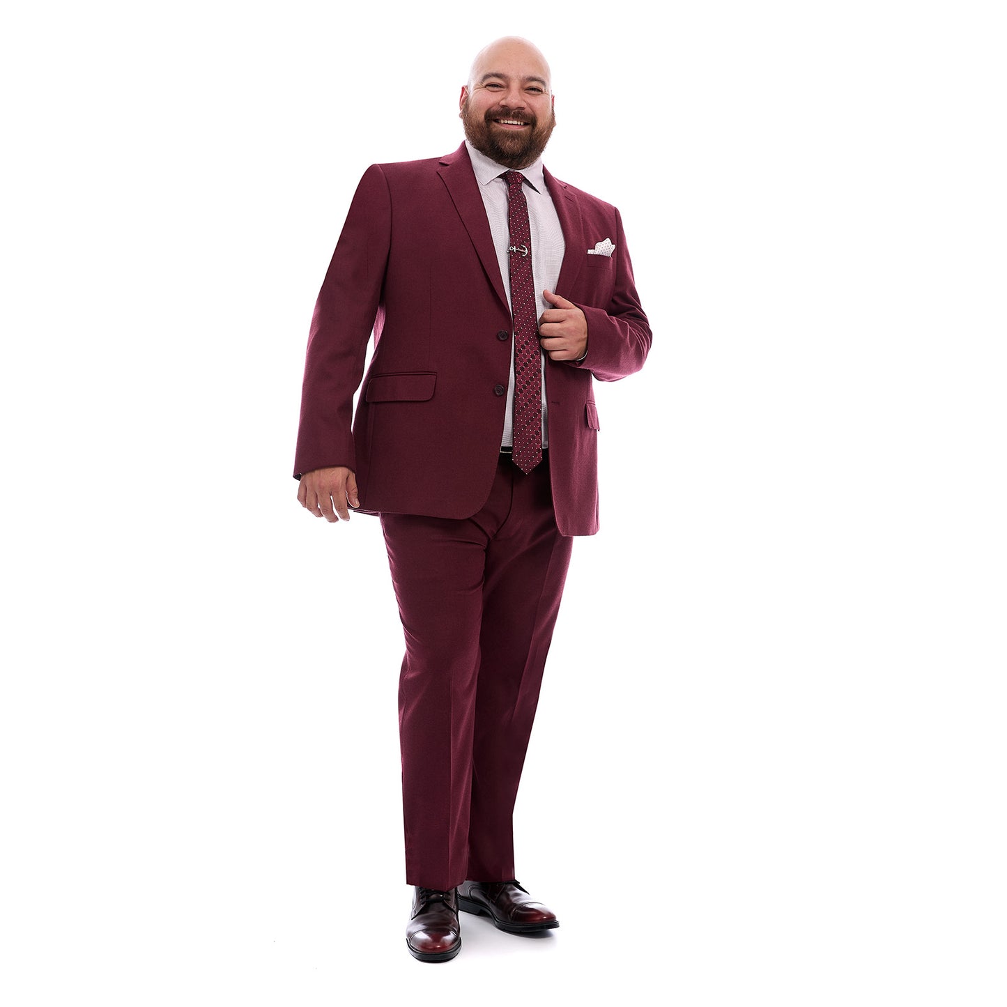 Traje Para Hombre Tallas Extra Recto Dos Botones en Tejido Liso